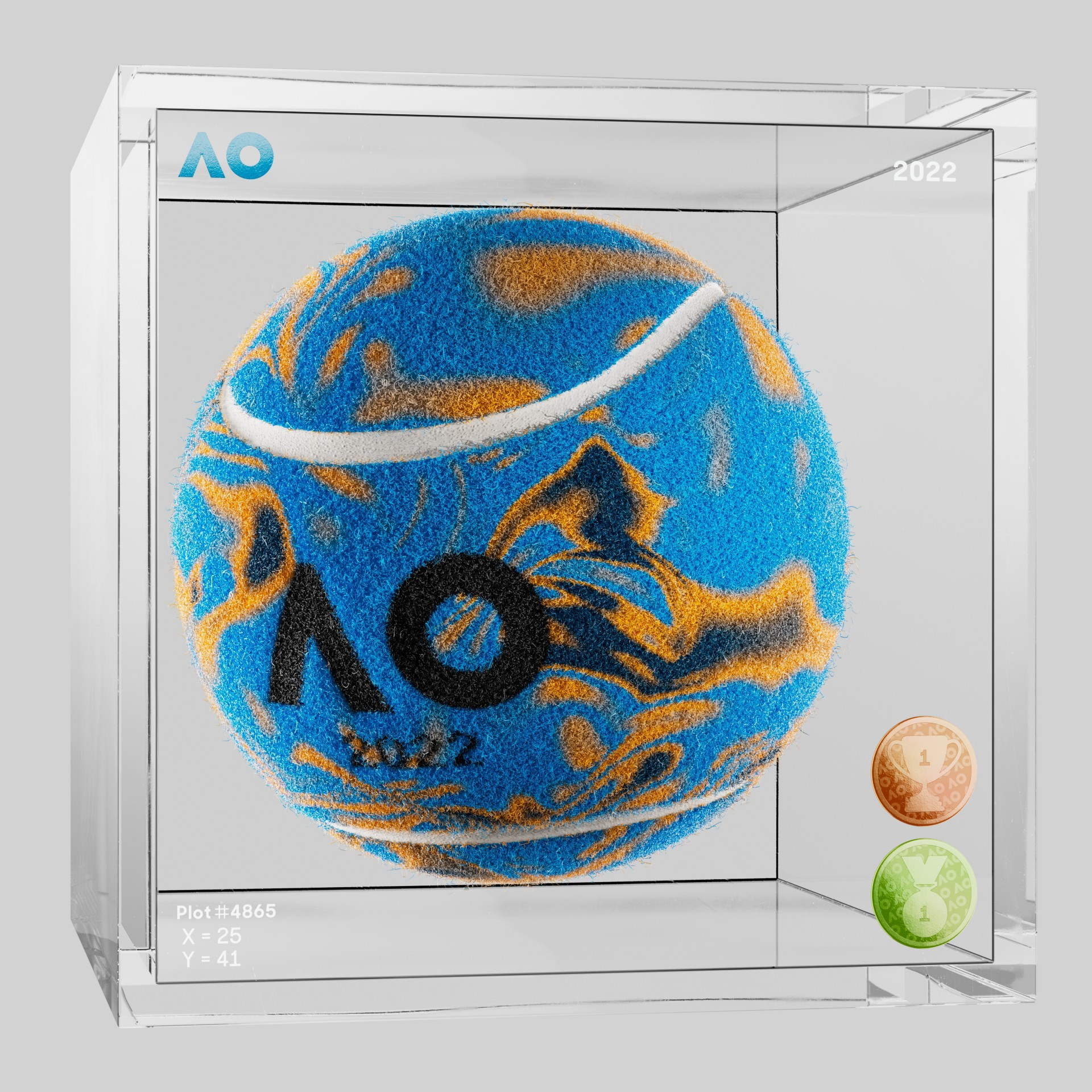 The Australian Open - The Australian Open Art Ball - AO Art Ball #1988 - NFT # 1988