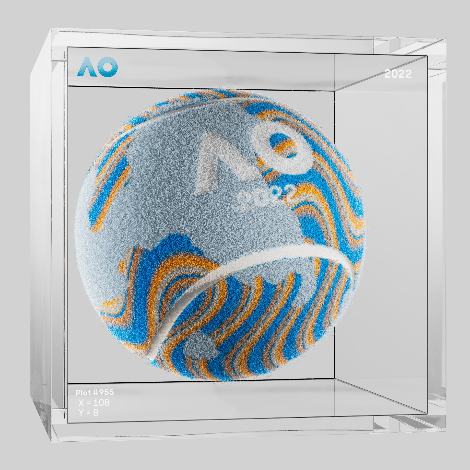 The Australian Open - The Australian Open Art Ball - AO Art Ball #1990 - NFT # 1990