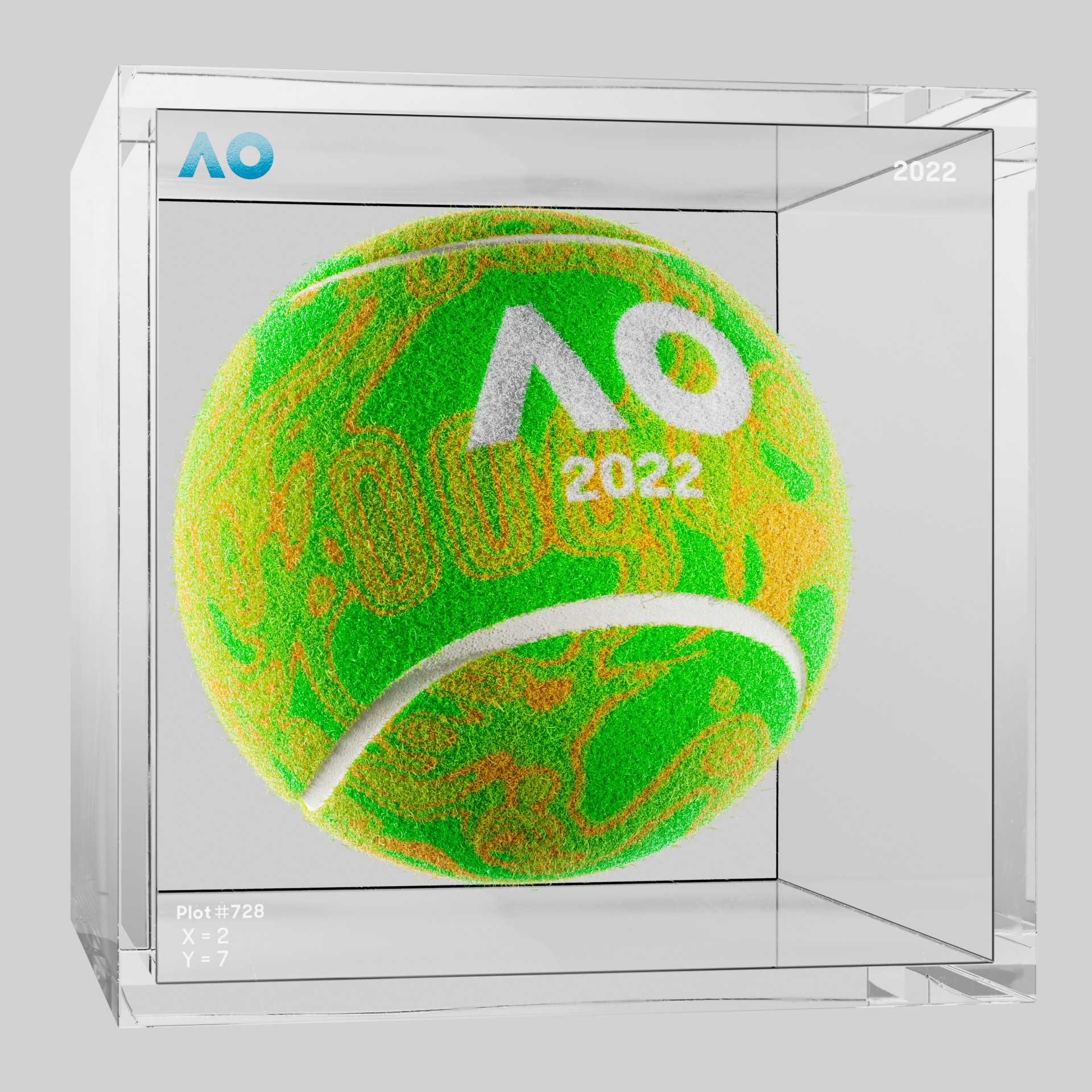 The Australian Open - The Australian Open Art Ball - AO Art Ball #1998 - NFT # 1998