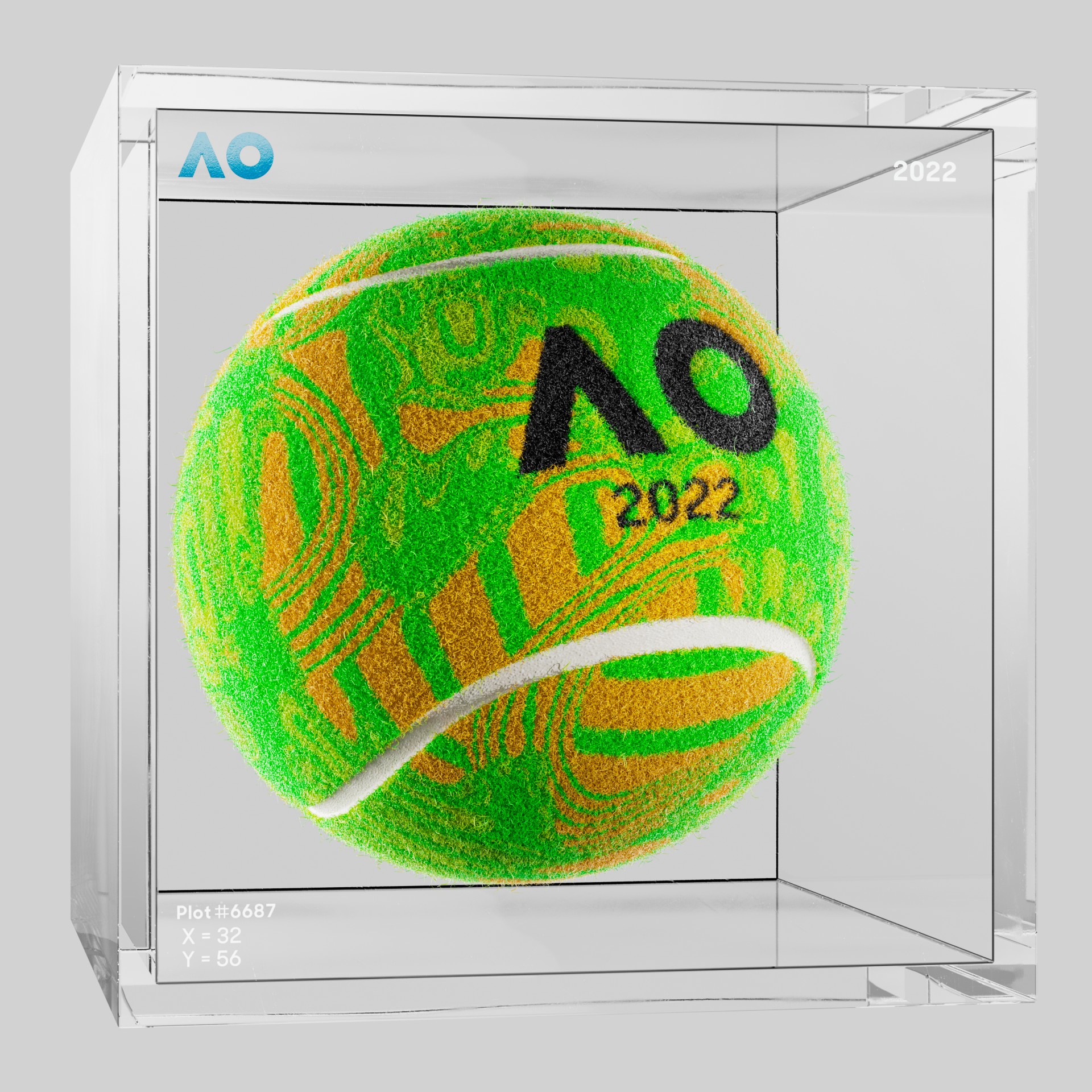 The Australian Open - The Australian Open Art Ball - AO Art Ball #2000 - NFT # 2000