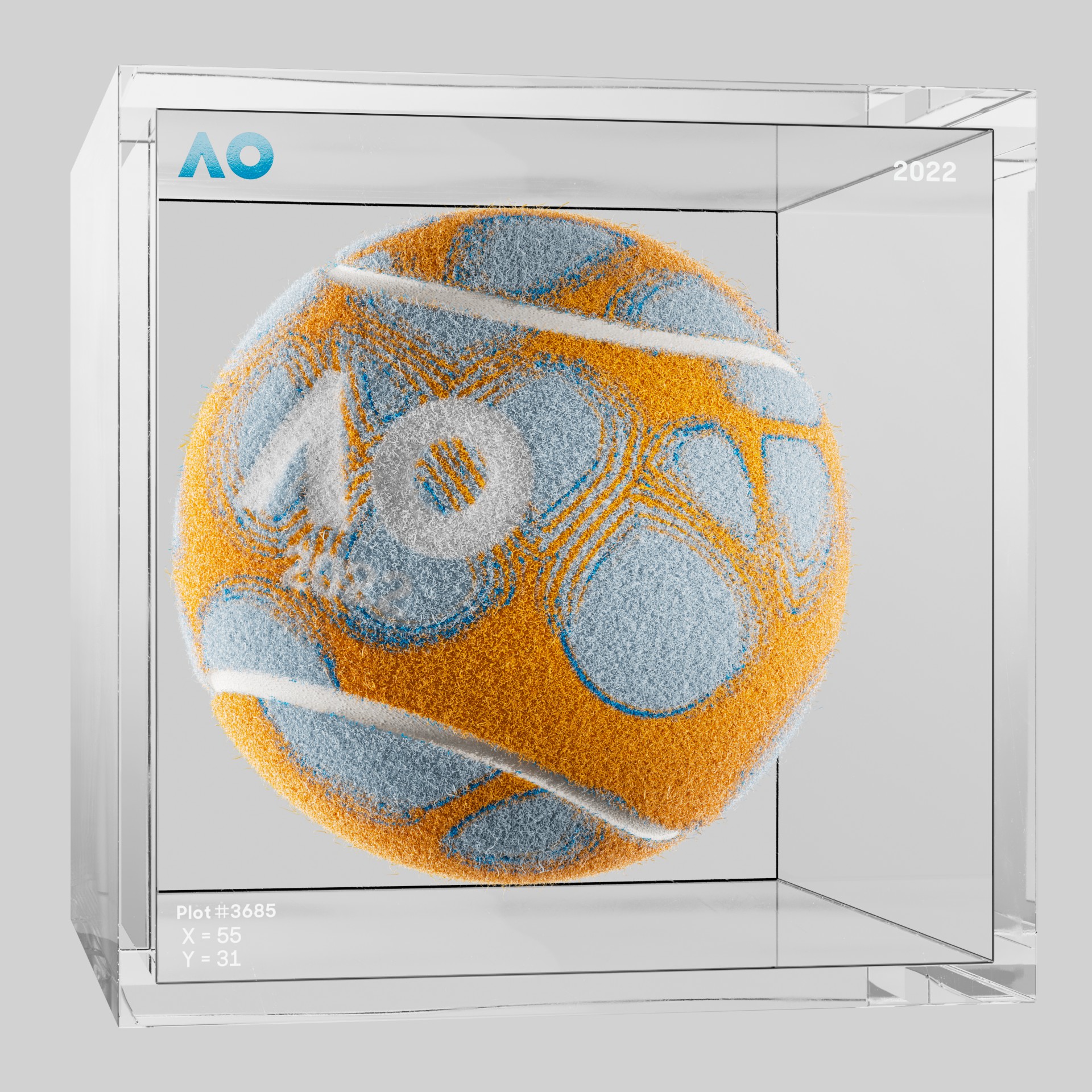 The Australian Open - The Australian Open Art Ball - AO Art Ball #201 - NFT # 201