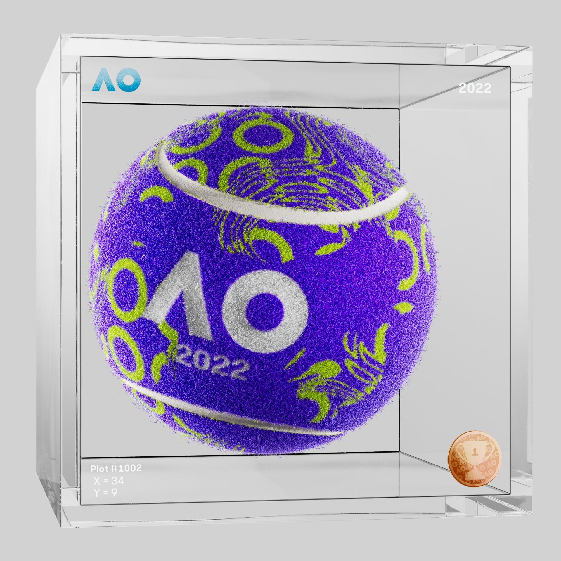 The Australian Open - The Australian Open Art Ball - AO Art Ball #2029 - NFT # 2029