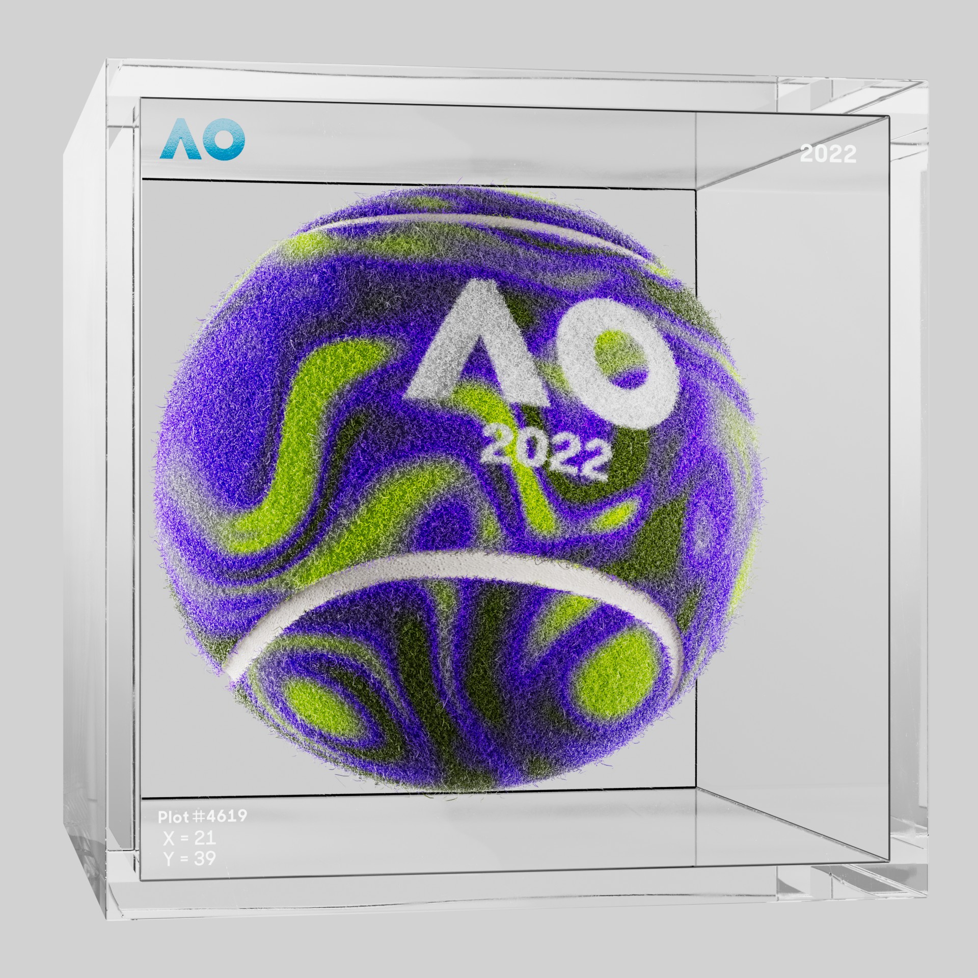 The Australian Open - The Australian Open Art Ball - AO Art Ball #2033 - NFT # 2033