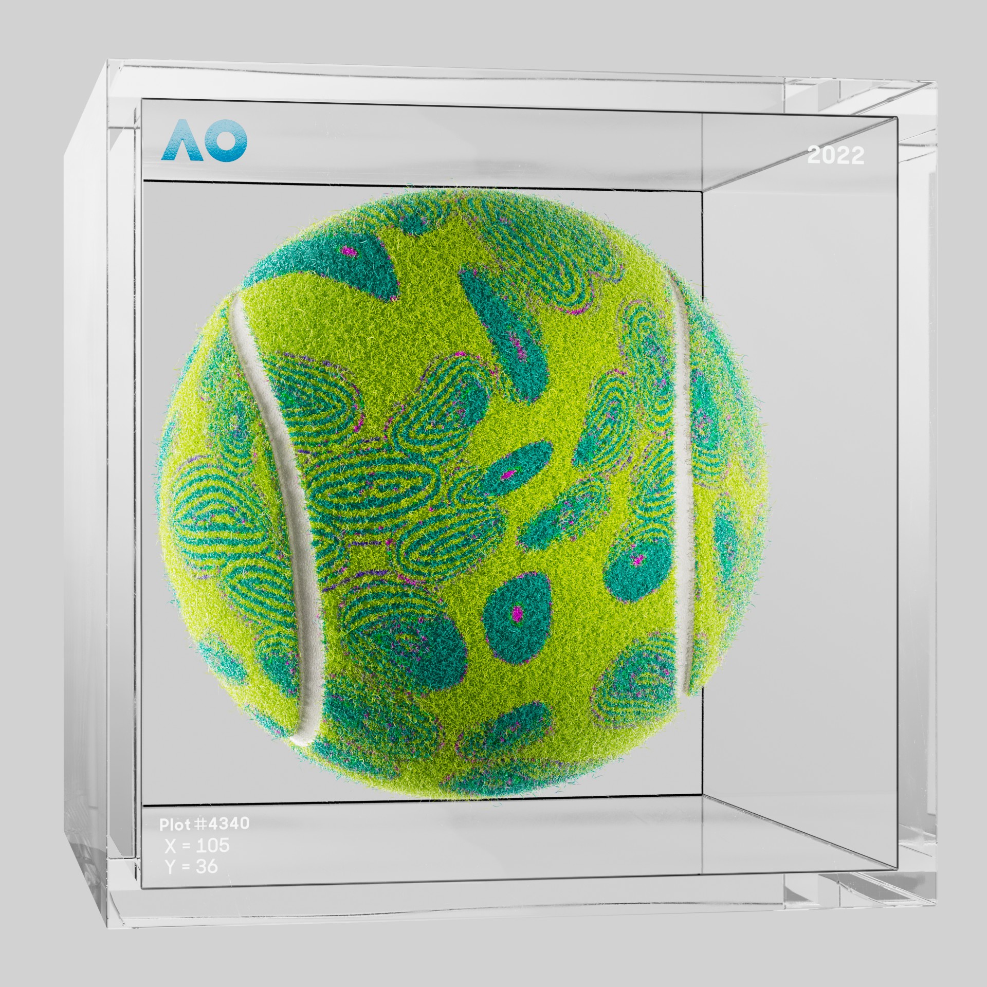 The Australian Open - The Australian Open Art Ball - AO Art Ball #2036 - NFT # 2036