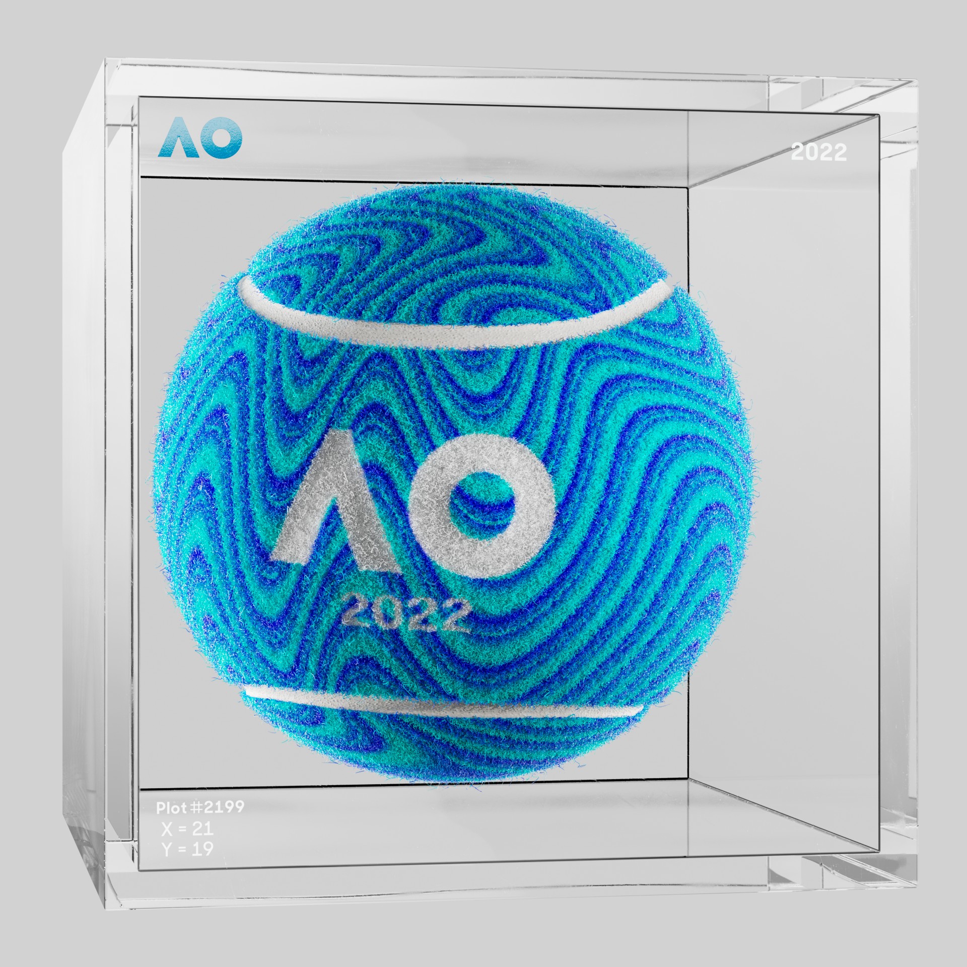 The Australian Open - The Australian Open Art Ball - AO Art Ball #2044 - NFT # 2044