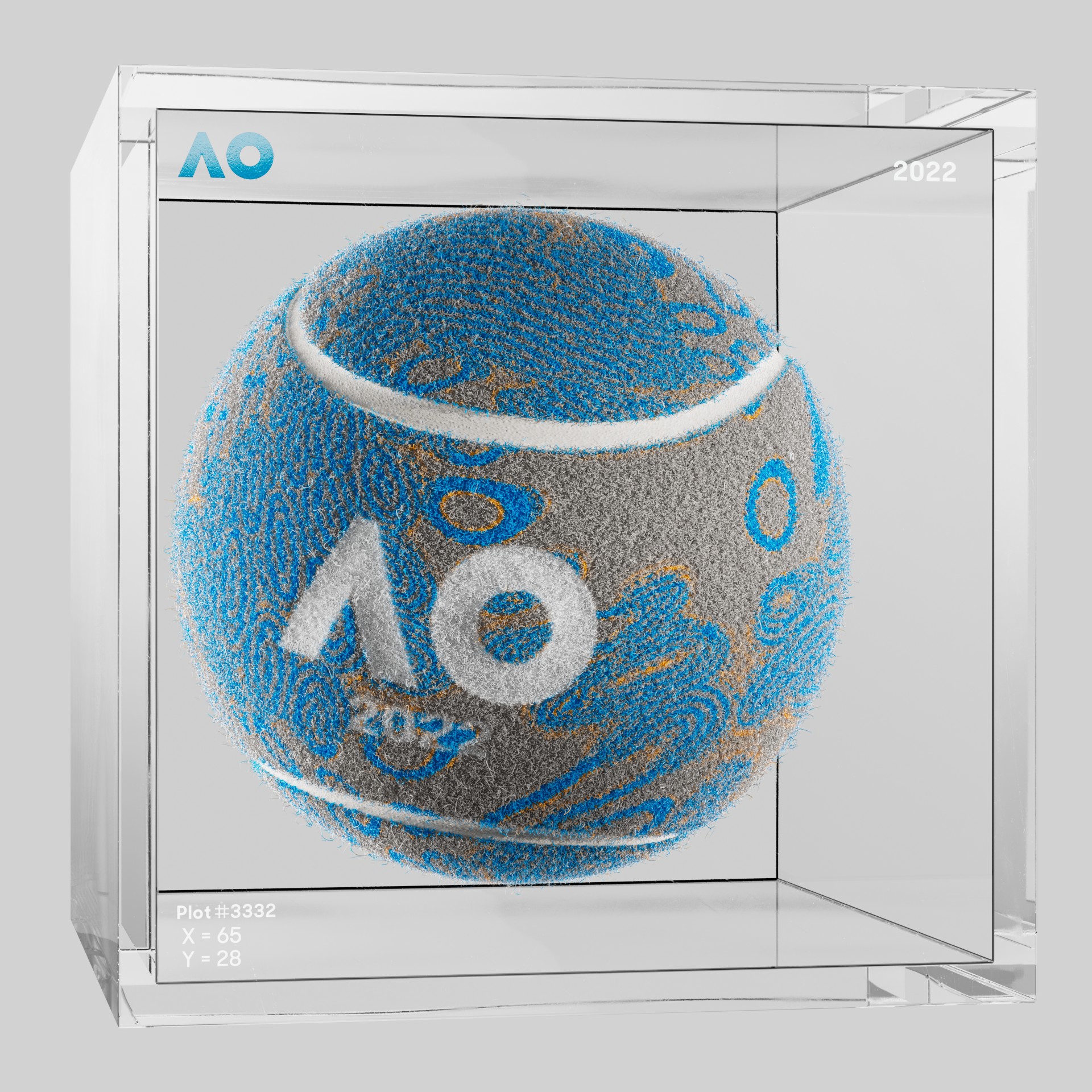 The Australian Open - The Australian Open Art Ball - AO Art Ball #2058 - NFT # 2058