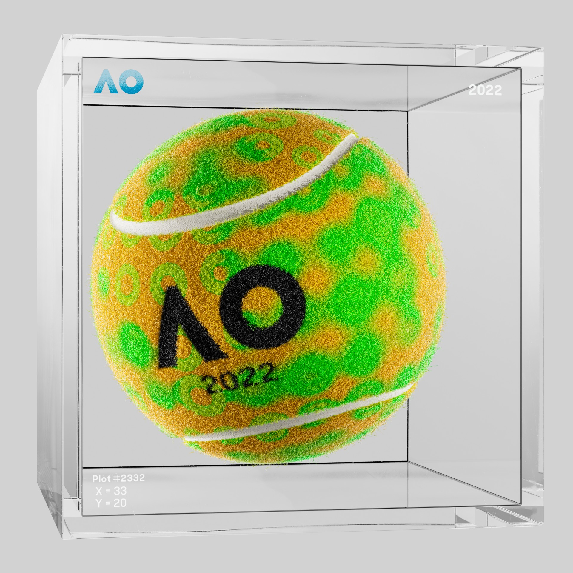 The Australian Open - The Australian Open Art Ball - AO Art Ball #206 - NFT # 206