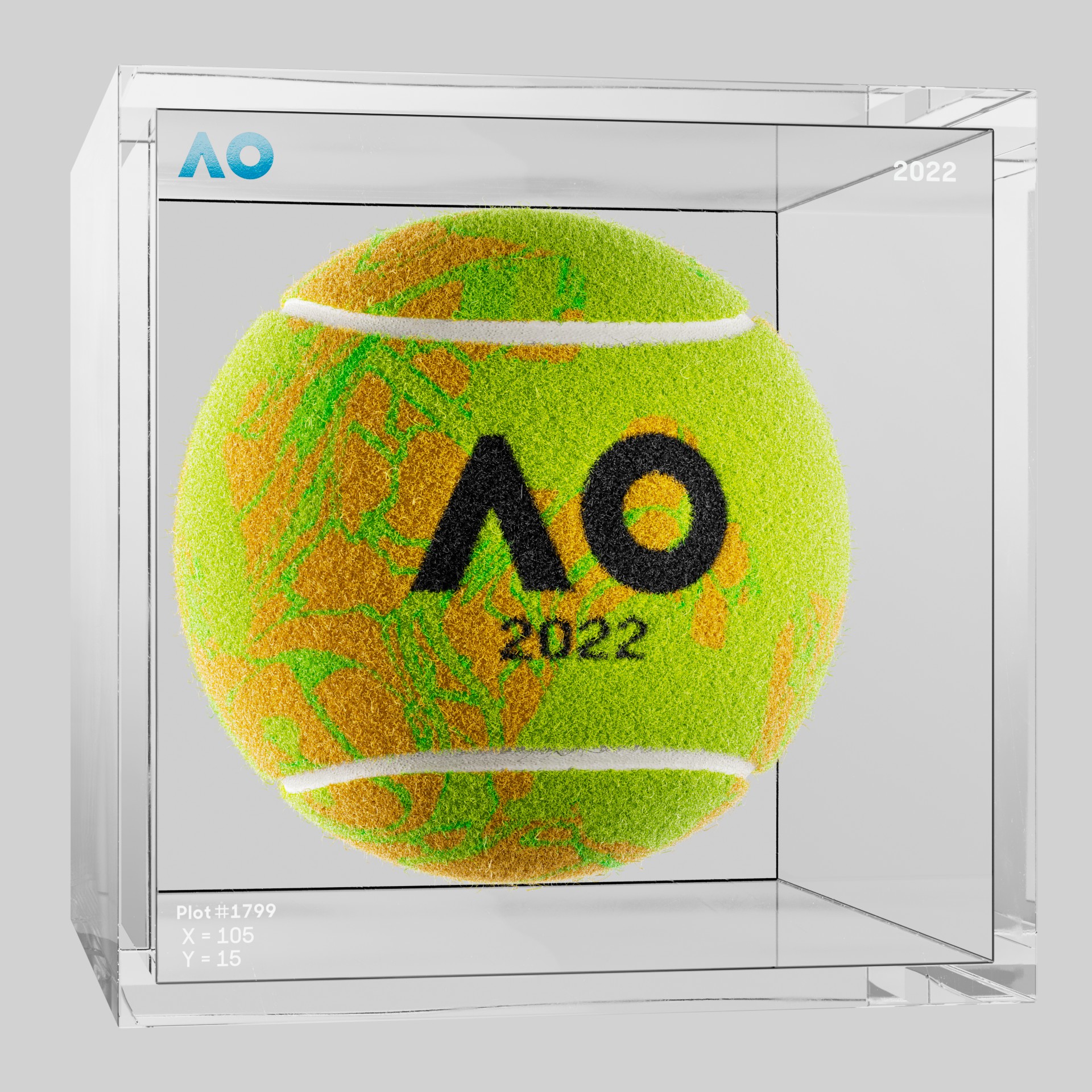 The Australian Open - The Australian Open Art Ball - AO Art Ball #2066 - NFT # 2066