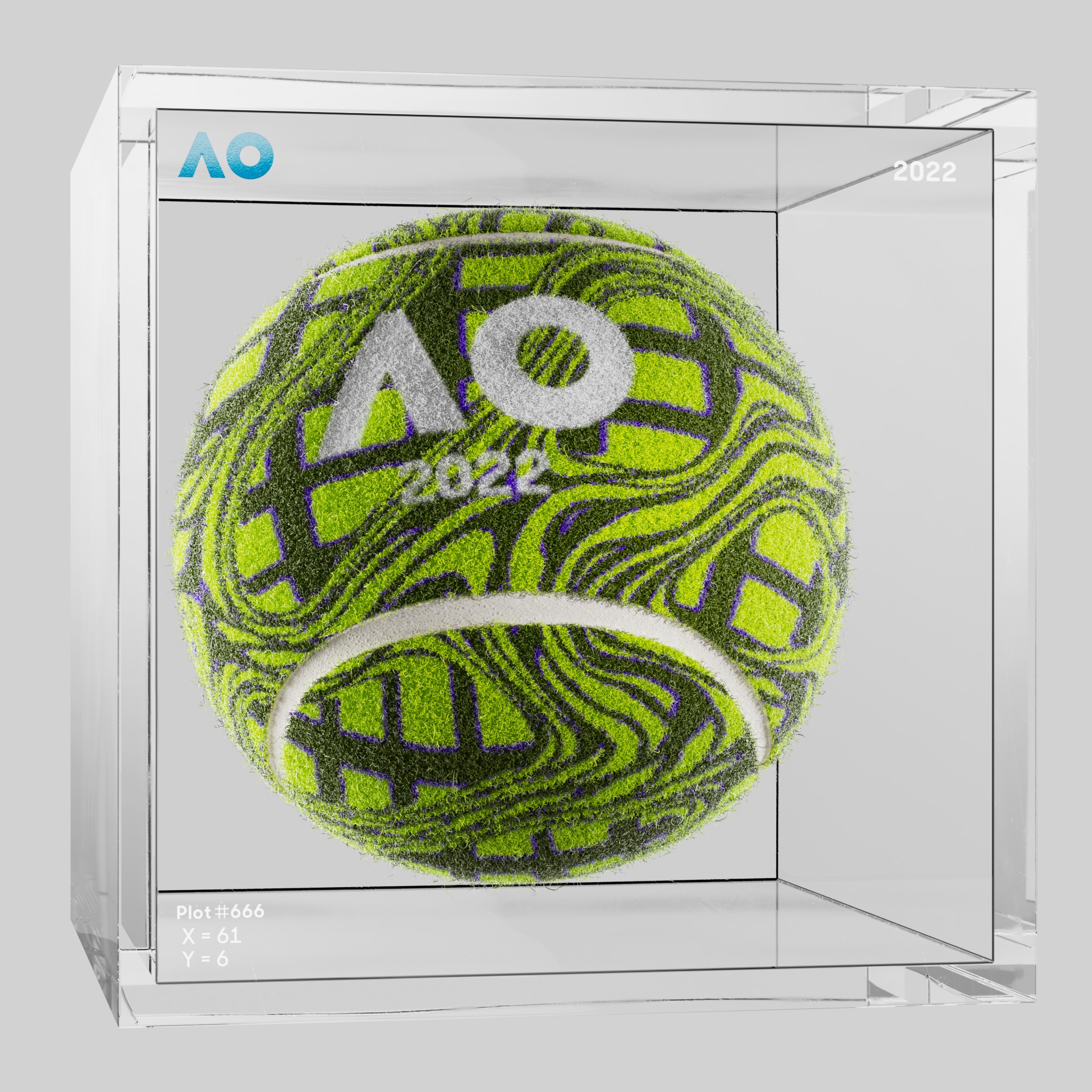 The Australian Open - The Australian Open Art Ball - AO Art Ball #2071 - NFT # 2071