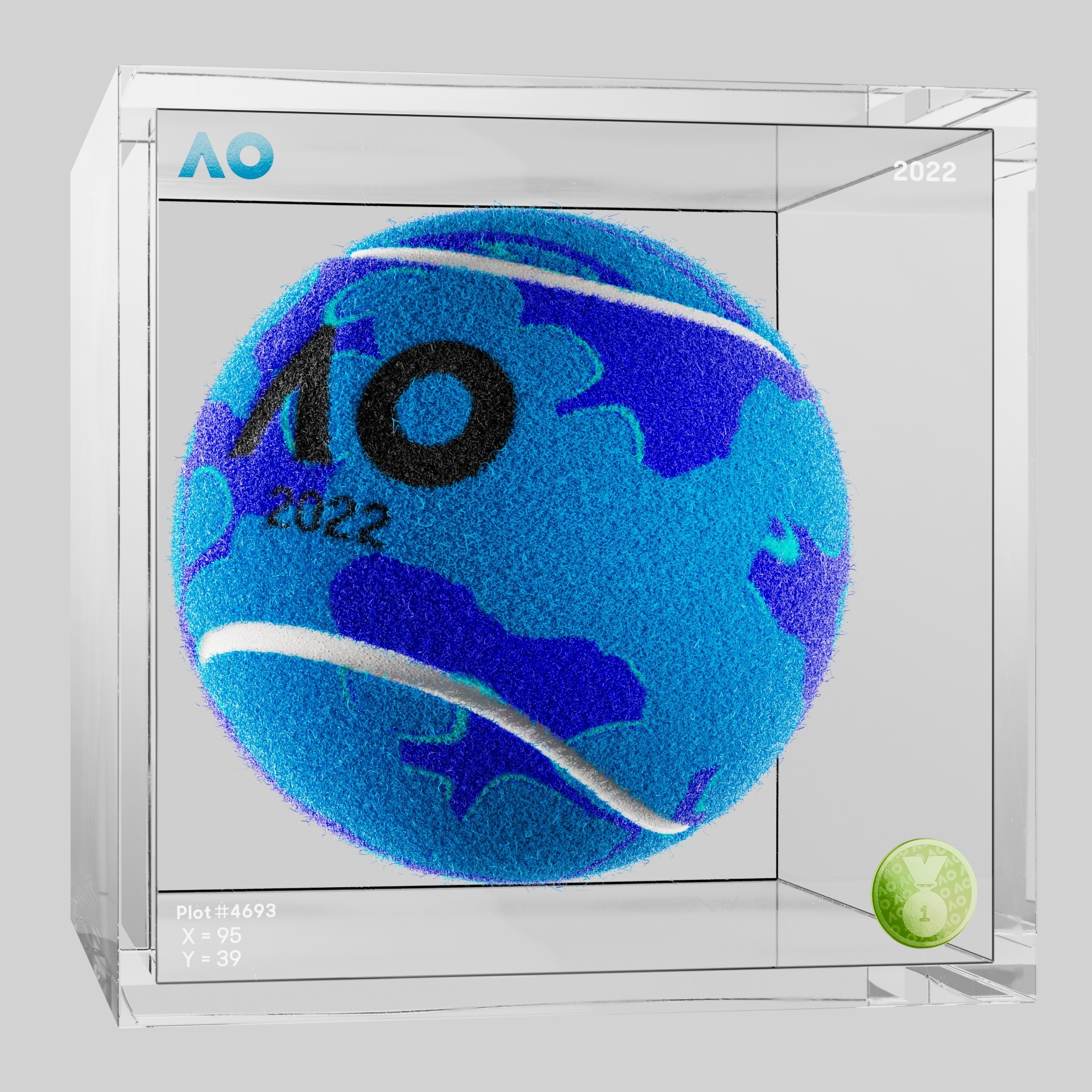 The Australian Open - The Australian Open Art Ball - AO Art Ball #2078 - NFT # 2078