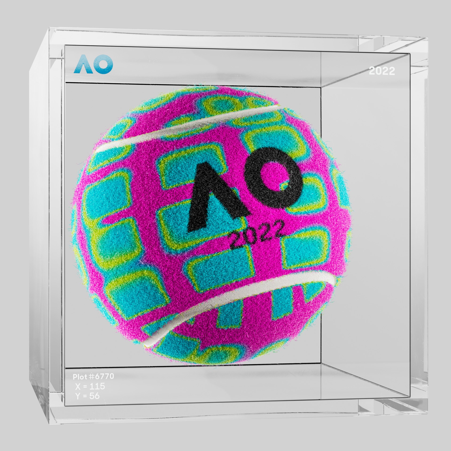 The Australian Open - The Australian Open Art Ball - AO Art Ball #208 - NFT # 208