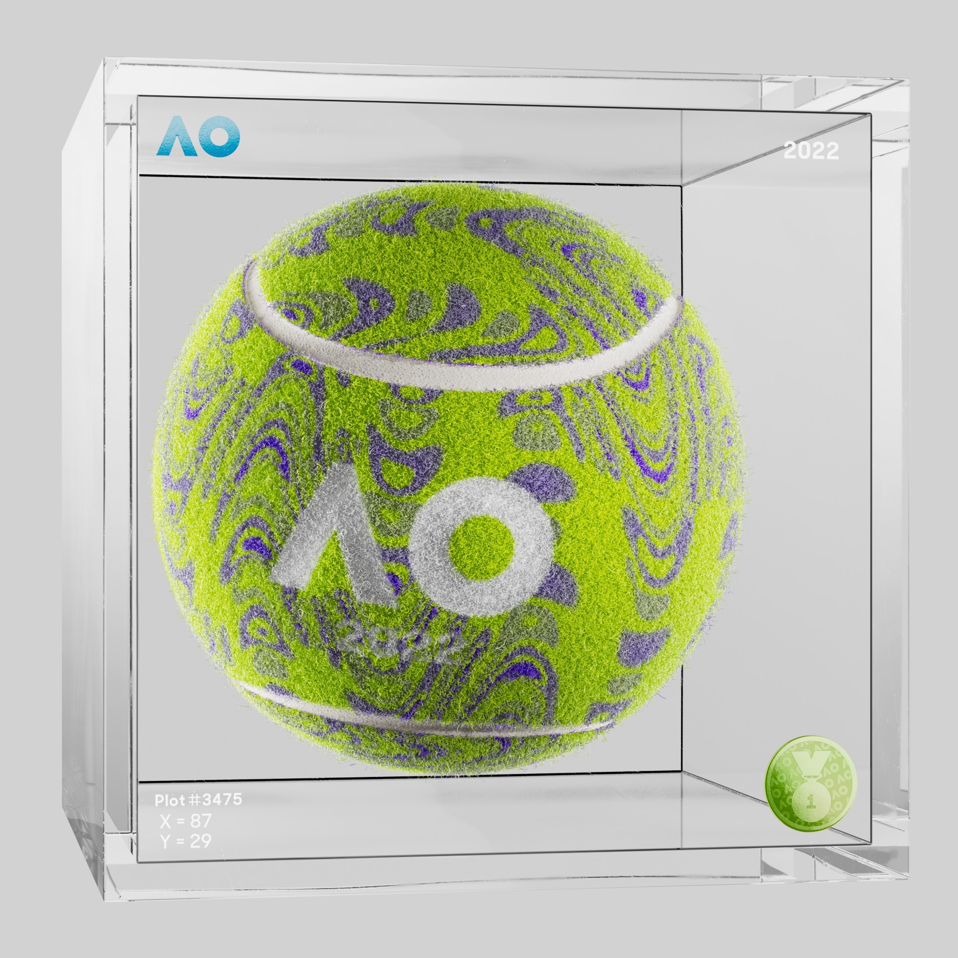 The Australian Open - The Australian Open Art Ball - AO Art Ball #2080 - NFT # 2080