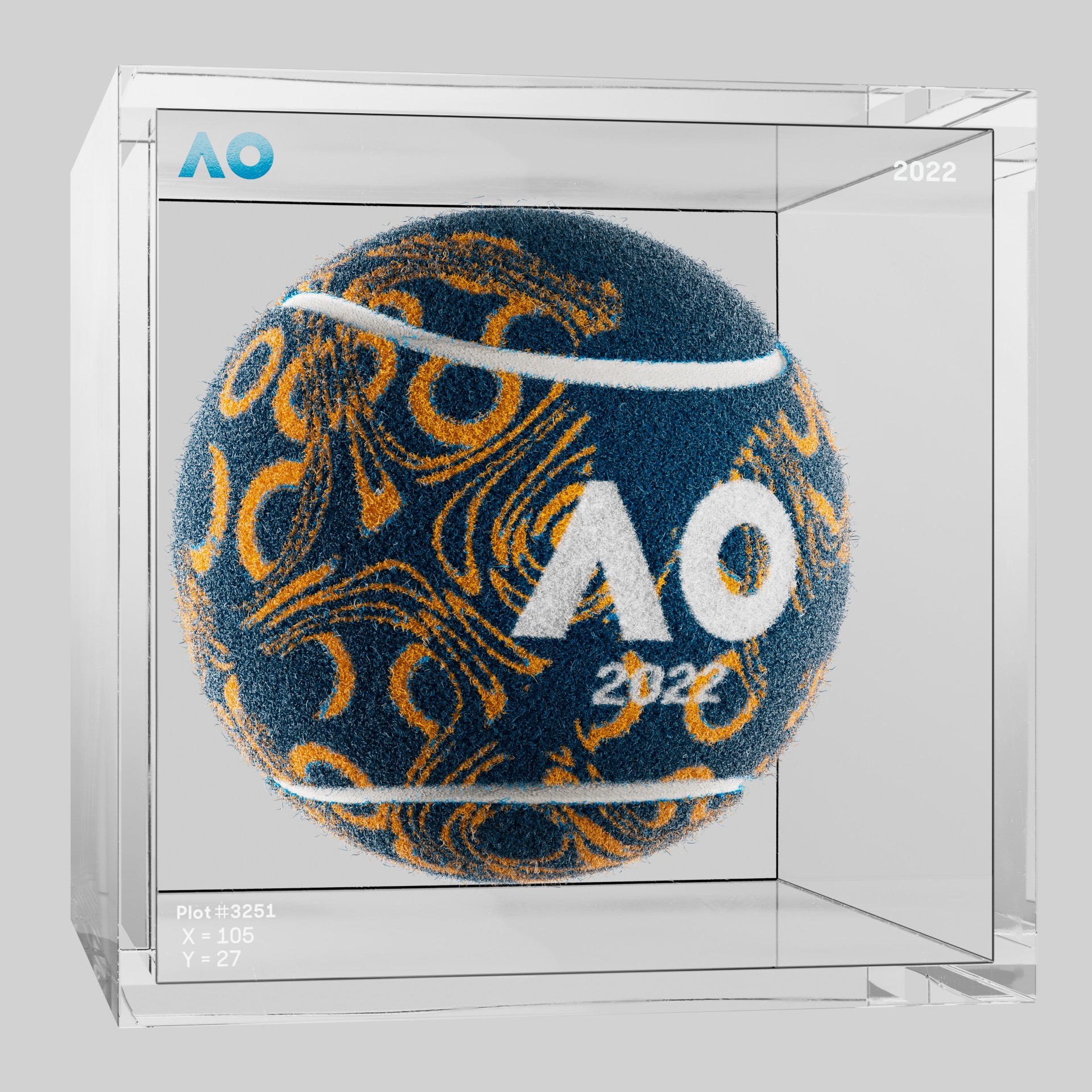 The Australian Open - The Australian Open Art Ball - AO Art Ball #2083 - NFT # 2083