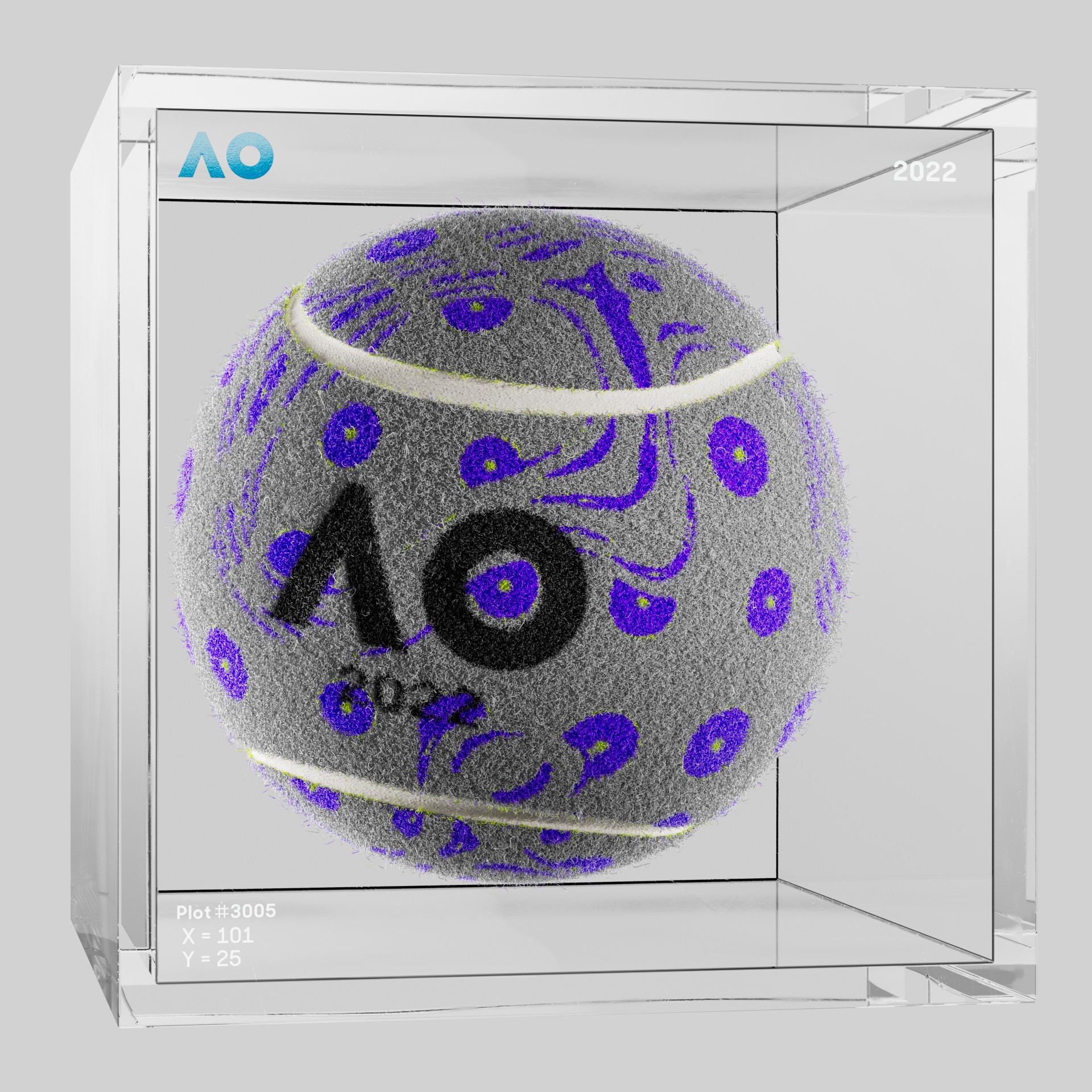 The Australian Open - The Australian Open Art Ball - AO Art Ball #2085 - NFT # 2085