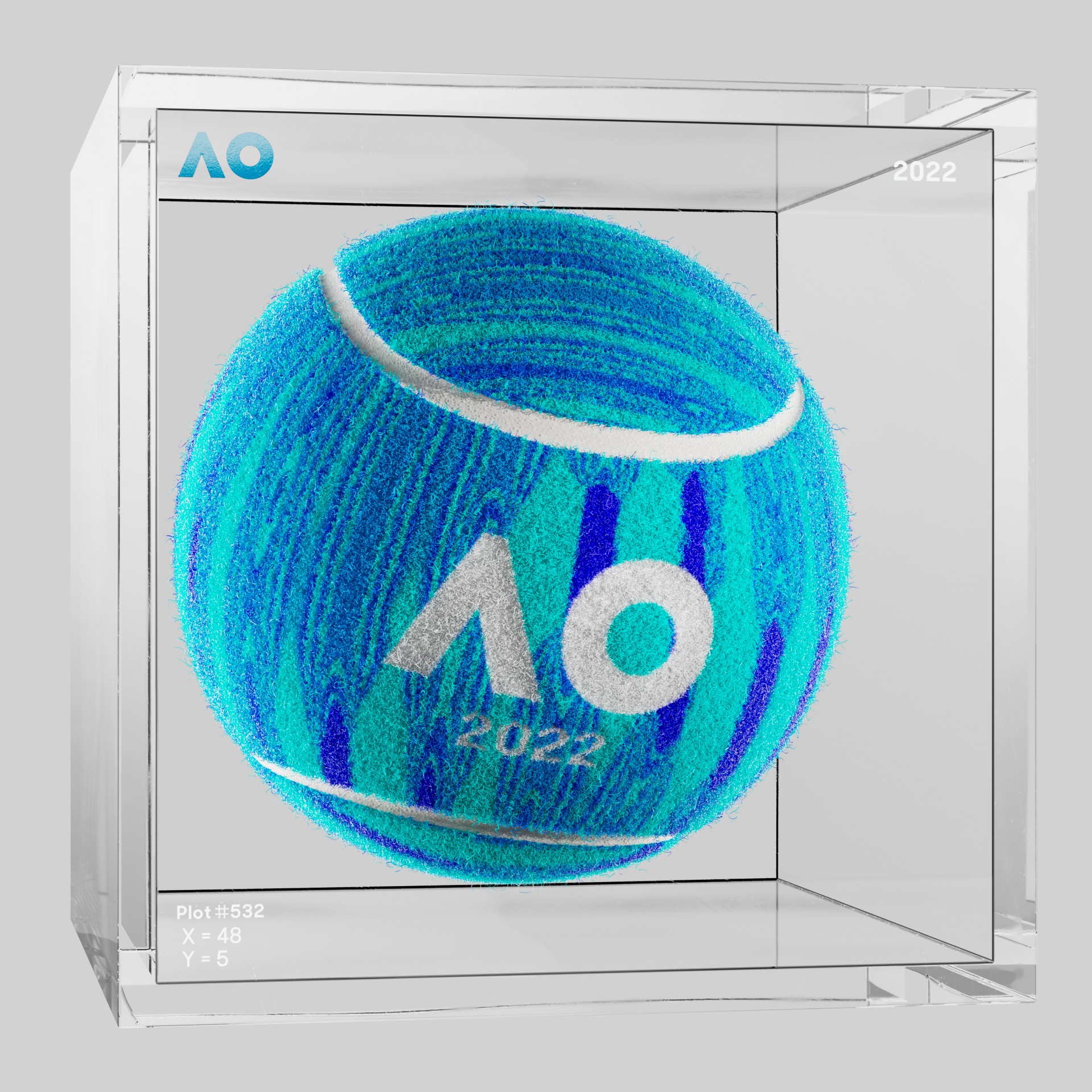 The Australian Open - The Australian Open Art Ball - AO Art Ball #2087 - NFT # 2087