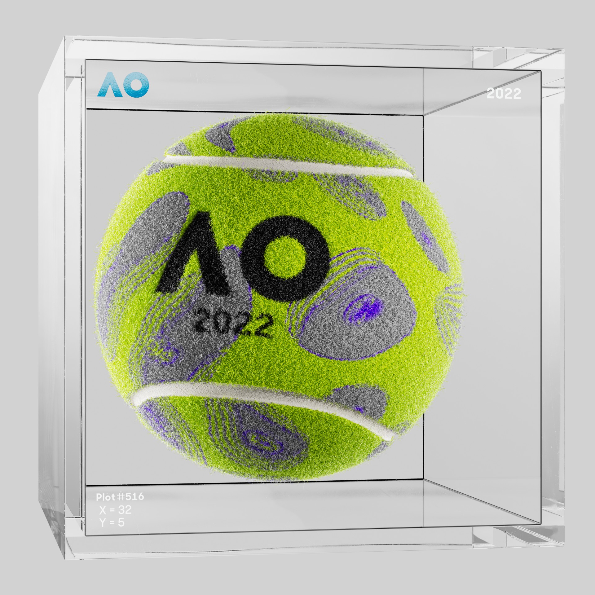 The Australian Open - The Australian Open Art Ball - AO Art Ball #2088 - NFT # 2088