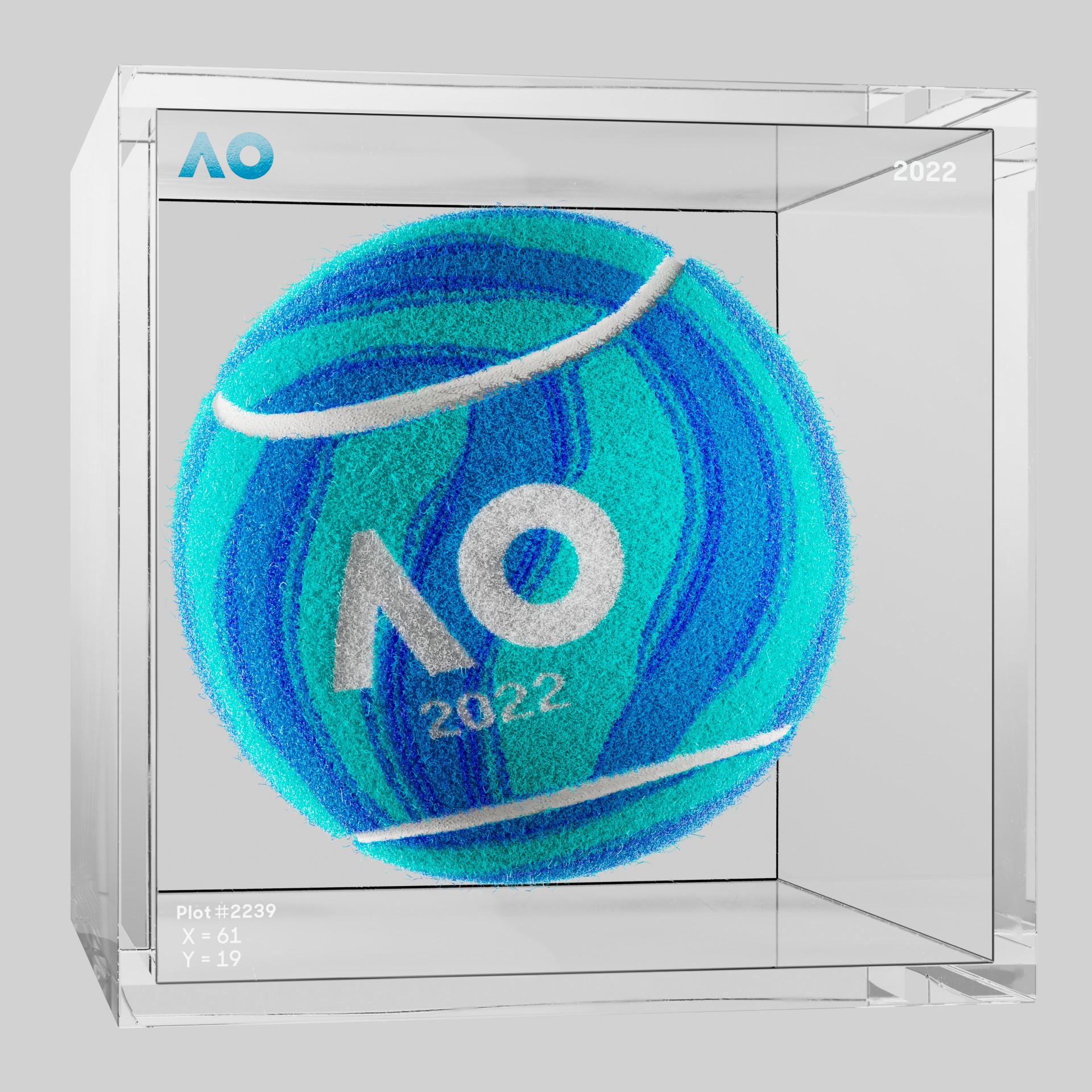 The Australian Open - The Australian Open Art Ball - AO Art Ball #2095 - NFT # 2095