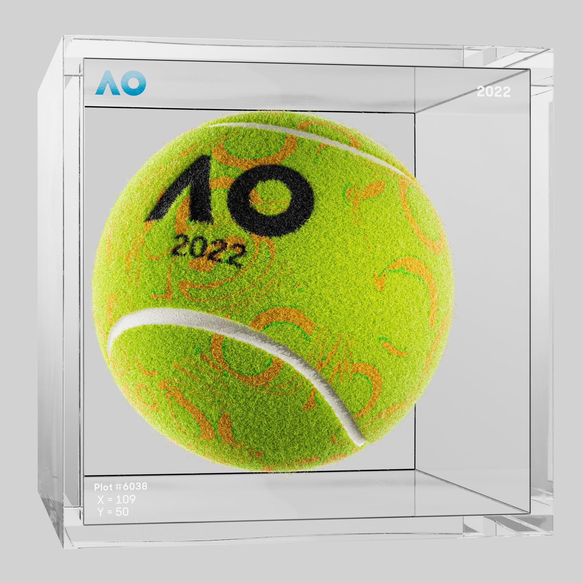 The Australian Open - The Australian Open Art Ball - AO Art Ball #2097 - NFT # 2097