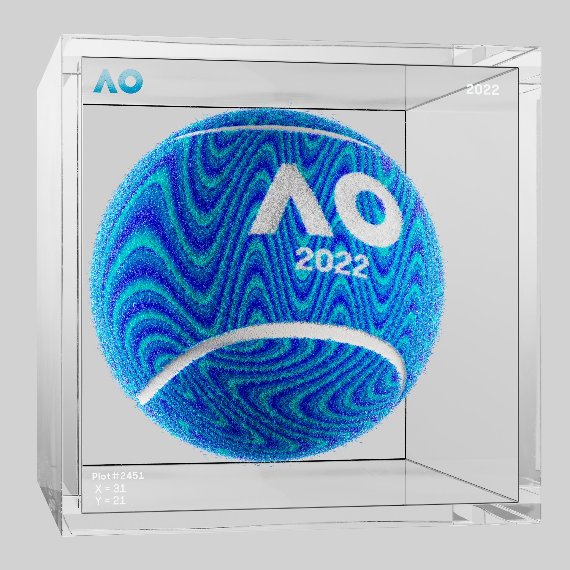 The Australian Open - The Australian Open Art Ball - AO Art Ball #210 - NFT # 210