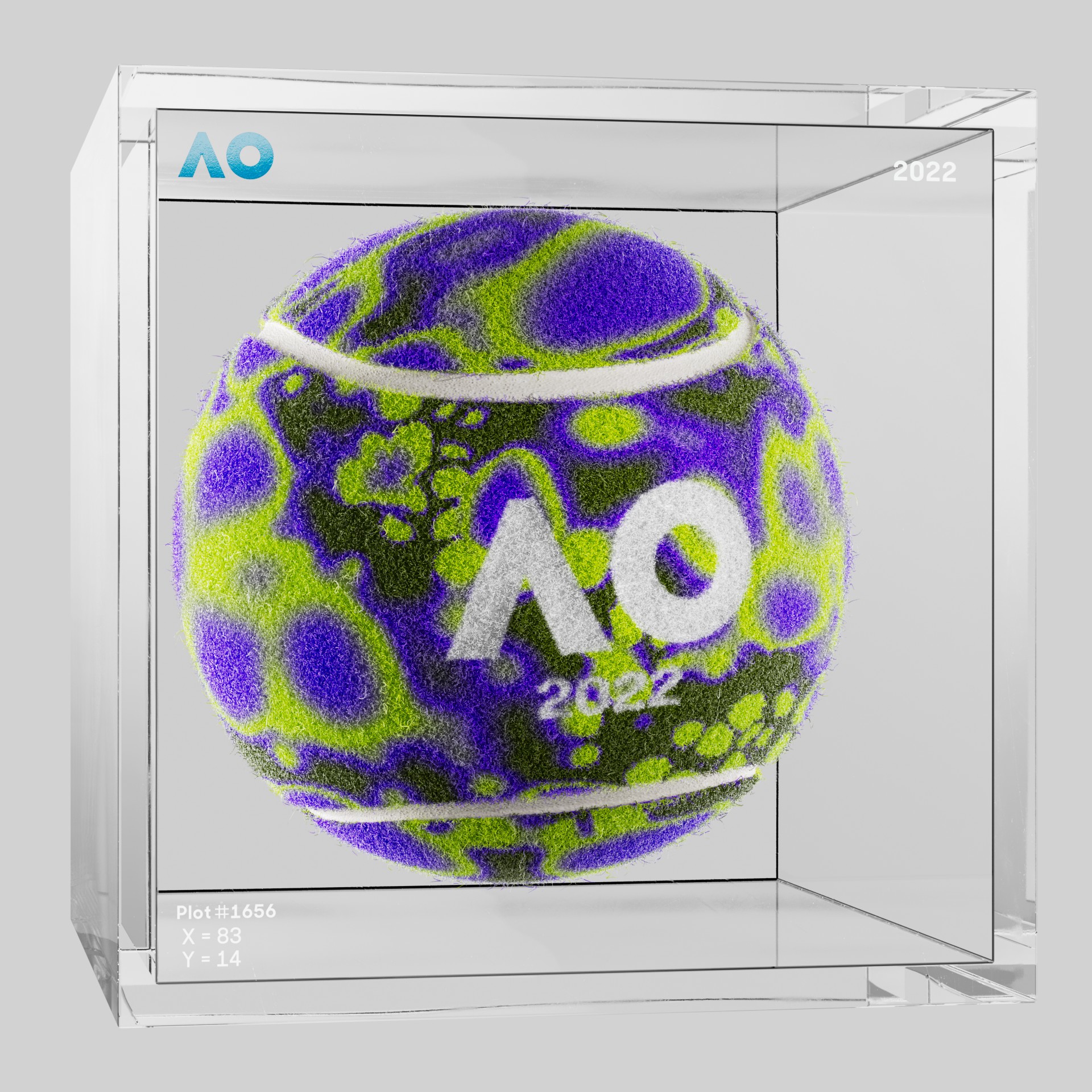 The Australian Open - The Australian Open Art Ball - AO Art Ball #2100 - NFT # 2100