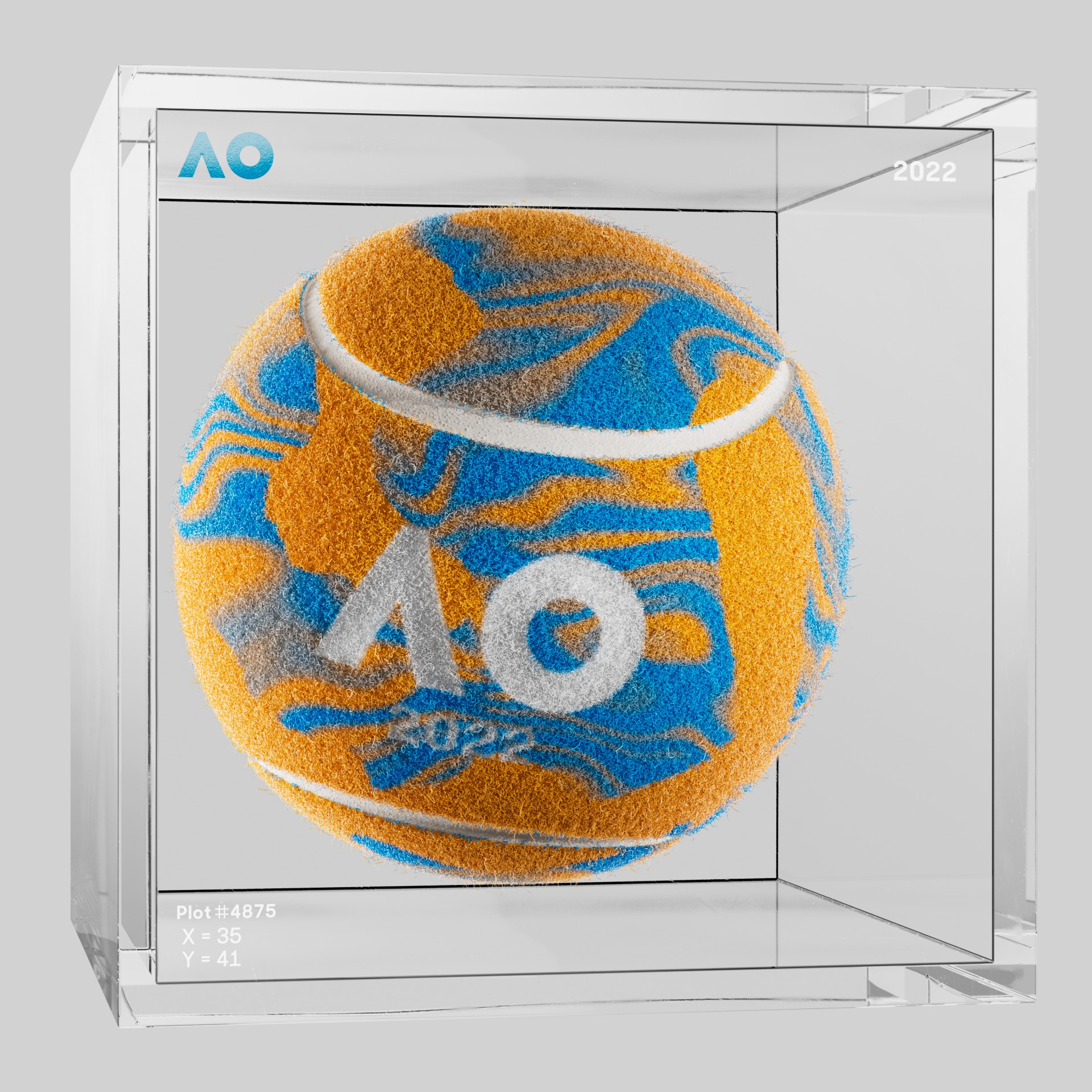 The Australian Open - The Australian Open Art Ball - AO Art Ball #2102 - NFT # 2102