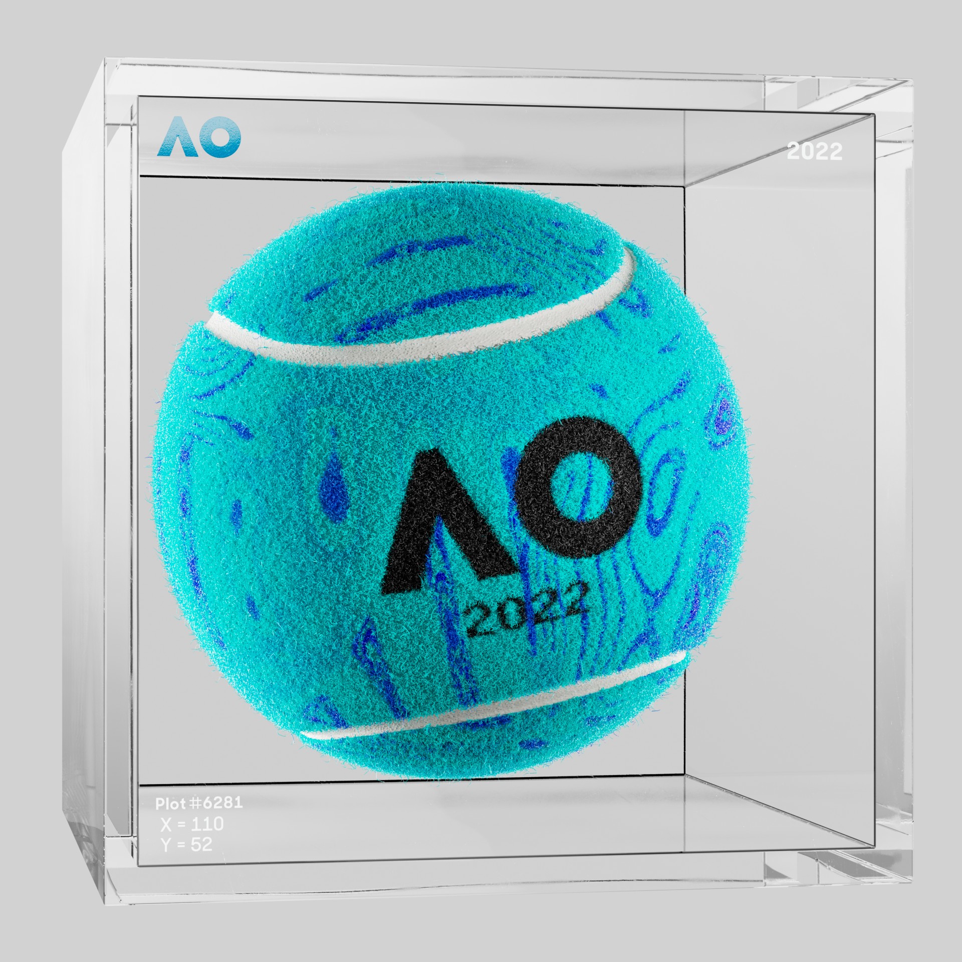 The Australian Open - The Australian Open Art Ball - AO Art Ball #2110 - NFT # 2110