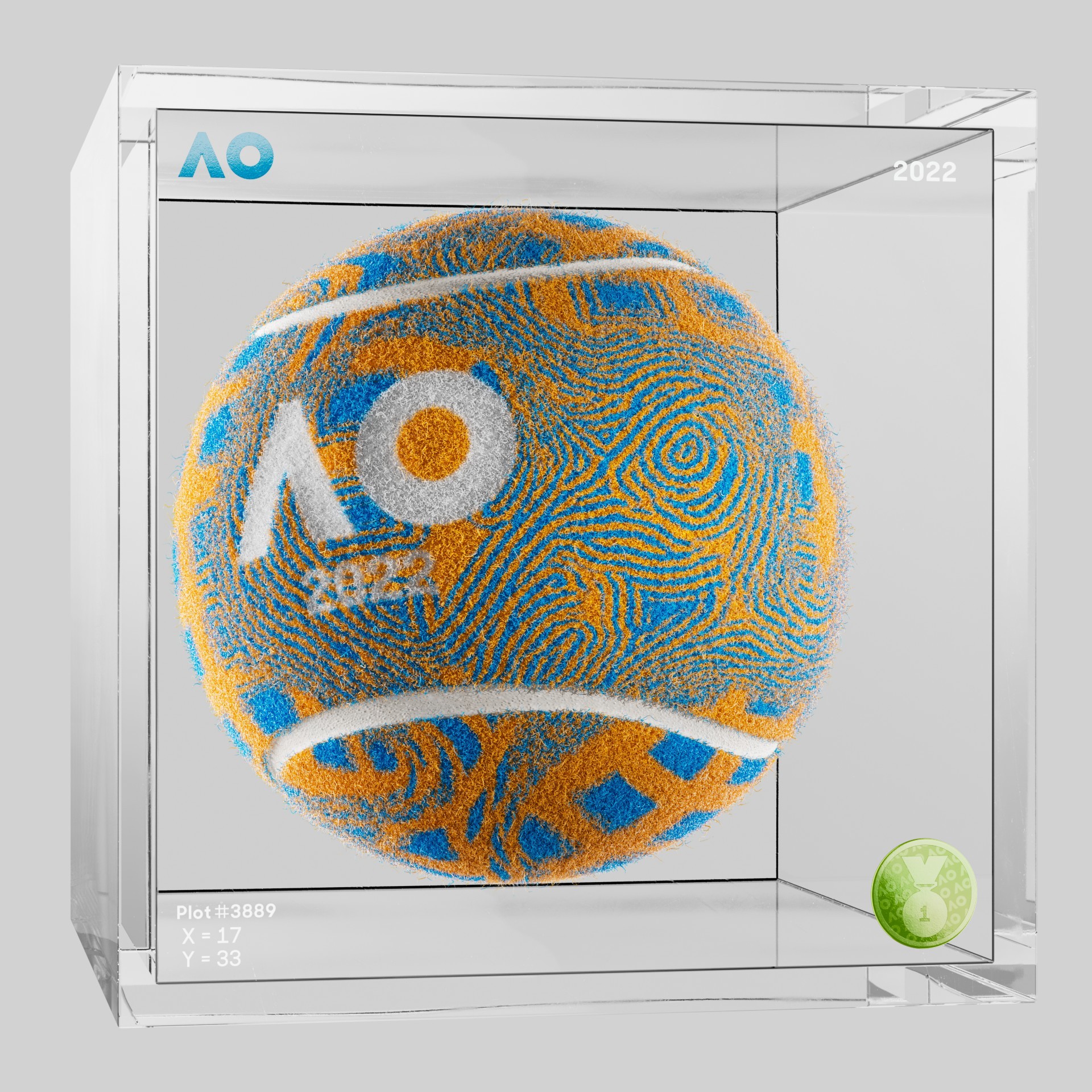 The Australian Open - The Australian Open Art Ball - AO Art Ball #2119 - NFT # 2119