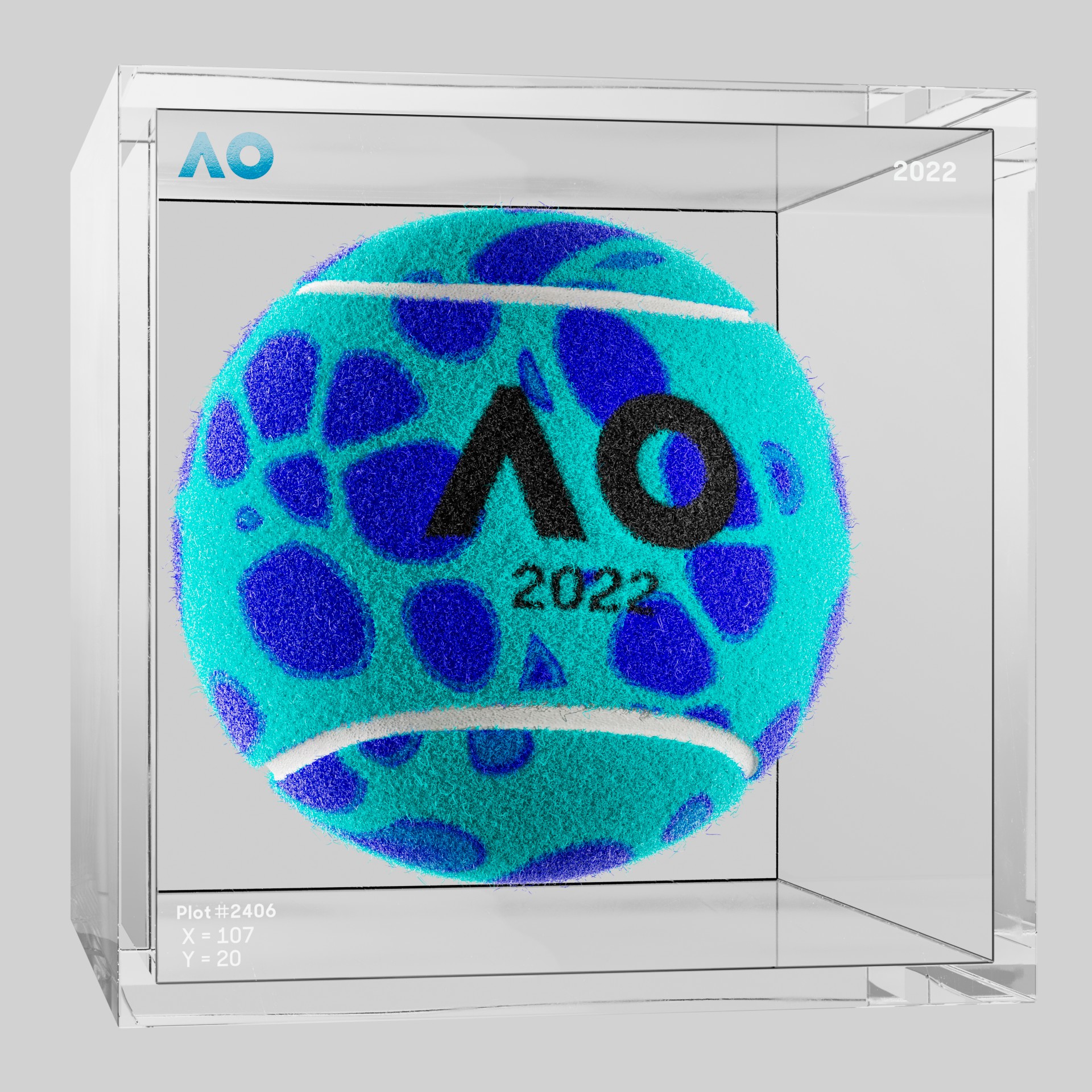 The Australian Open - The Australian Open Art Ball - AO Art Ball #2120 - NFT # 2120