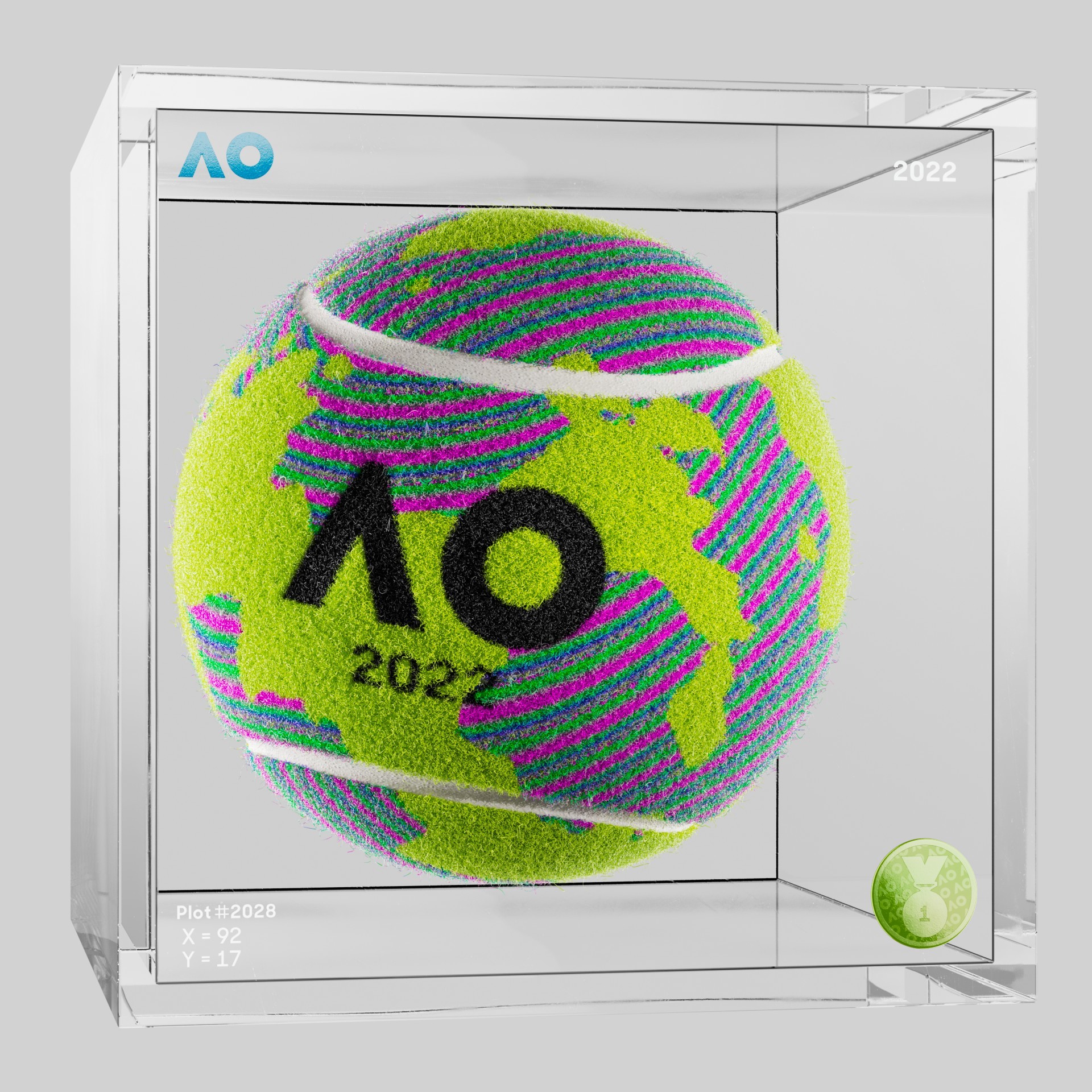 The Australian Open - The Australian Open Art Ball - AO Art Ball #2121 - NFT # 2121