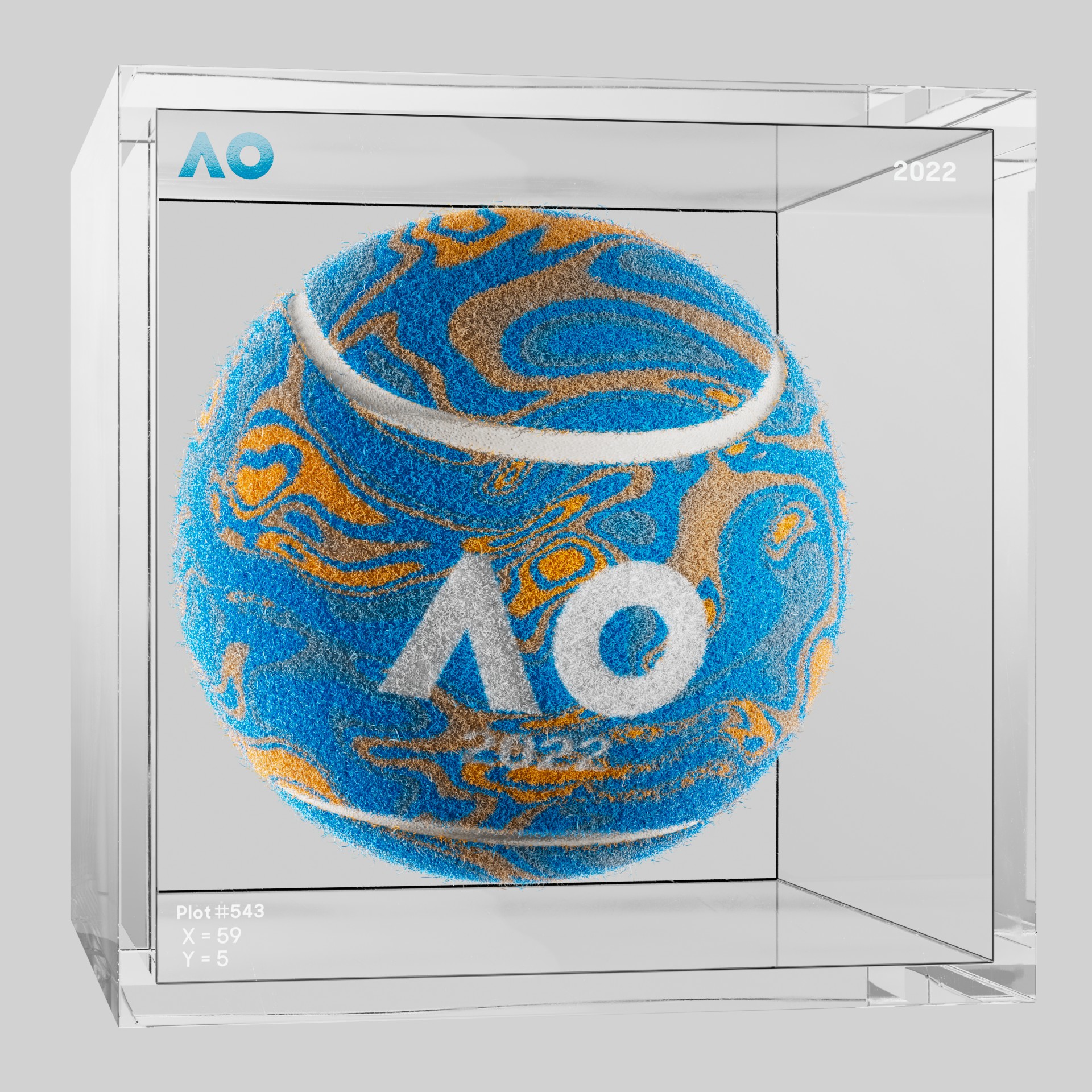 The Australian Open - The Australian Open Art Ball - AO Art Ball #2122 - NFT # 2122