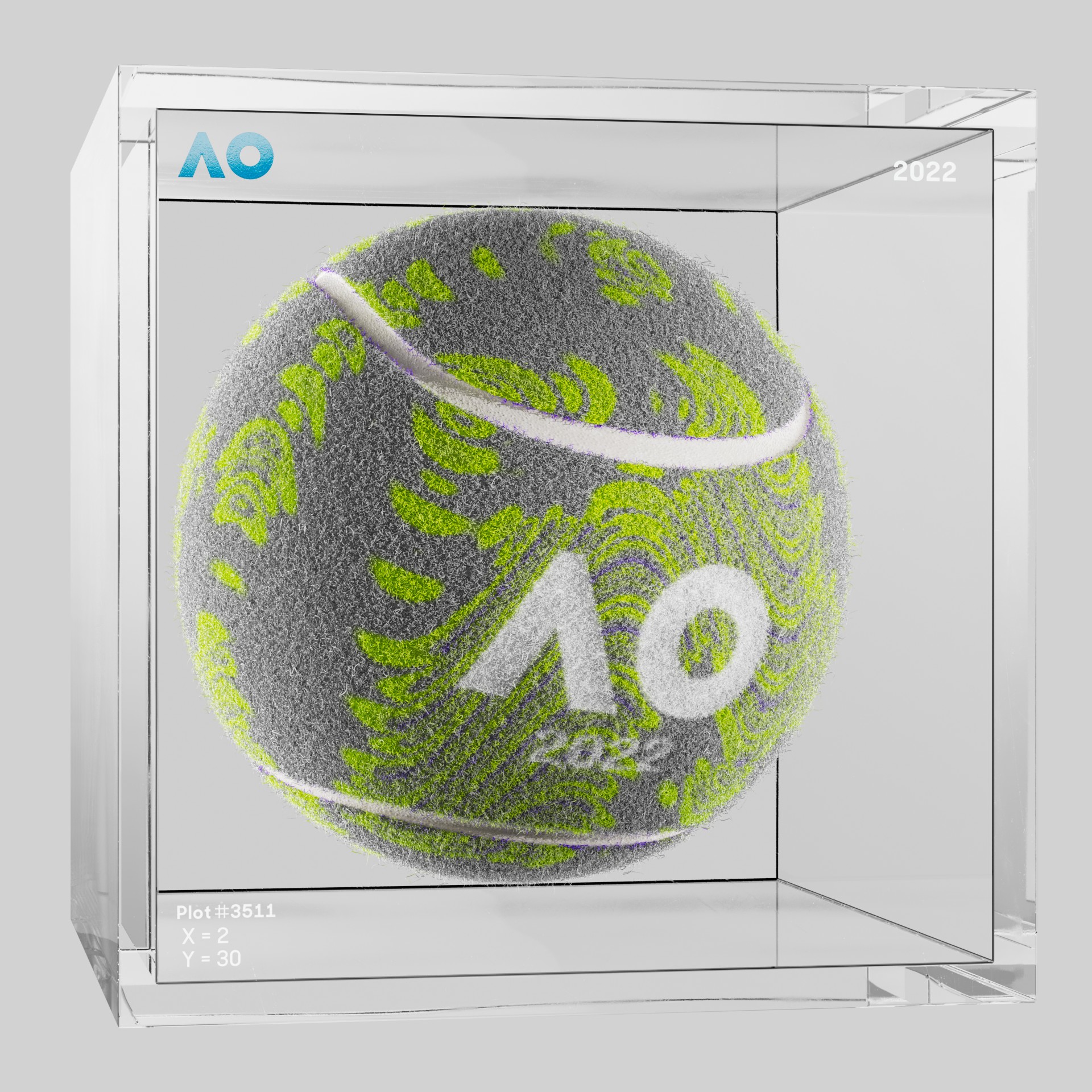 The Australian Open - The Australian Open Art Ball - AO Art Ball #2123 - NFT # 2123