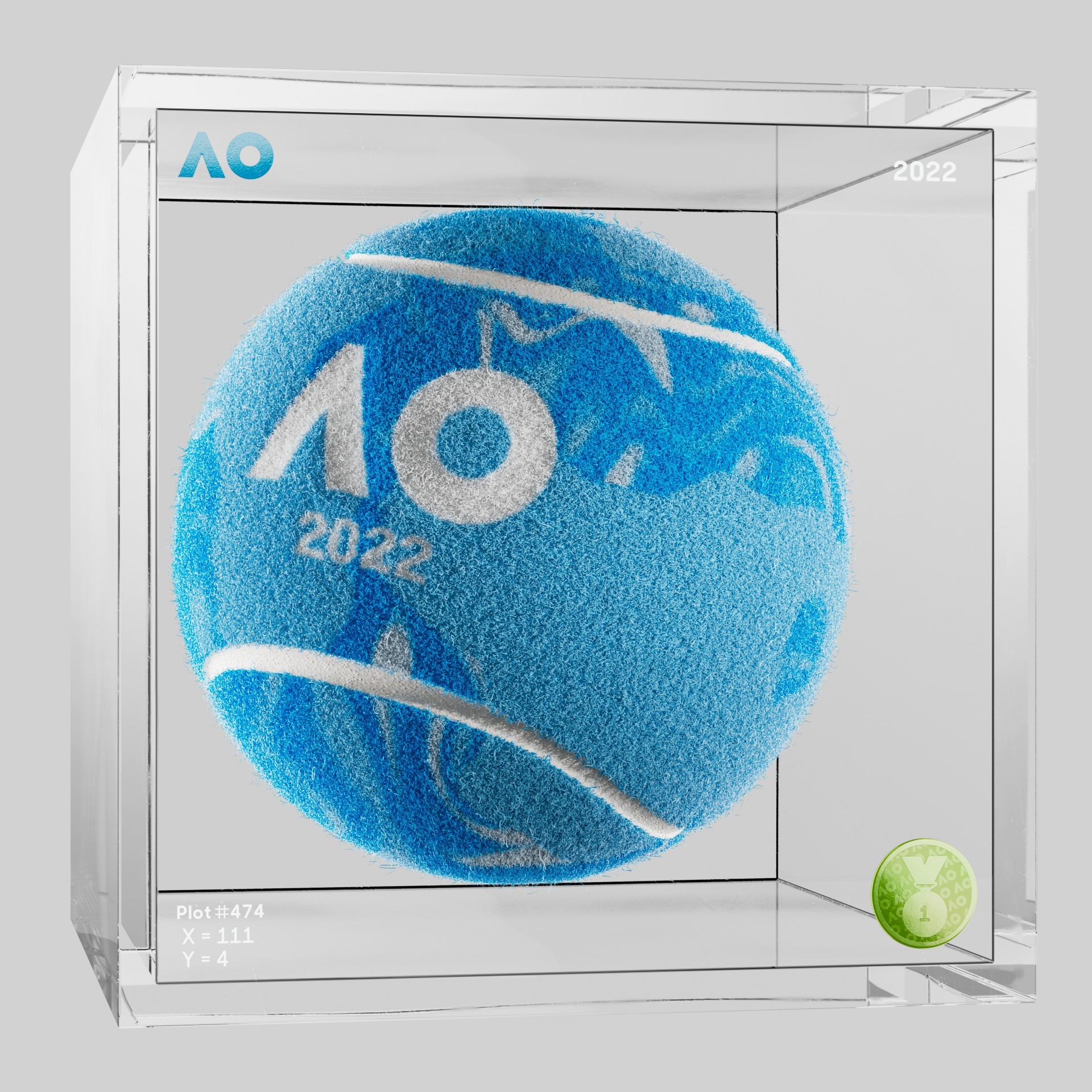 The Australian Open - The Australian Open Art Ball - AO Art Ball #2124 - NFT # 2124