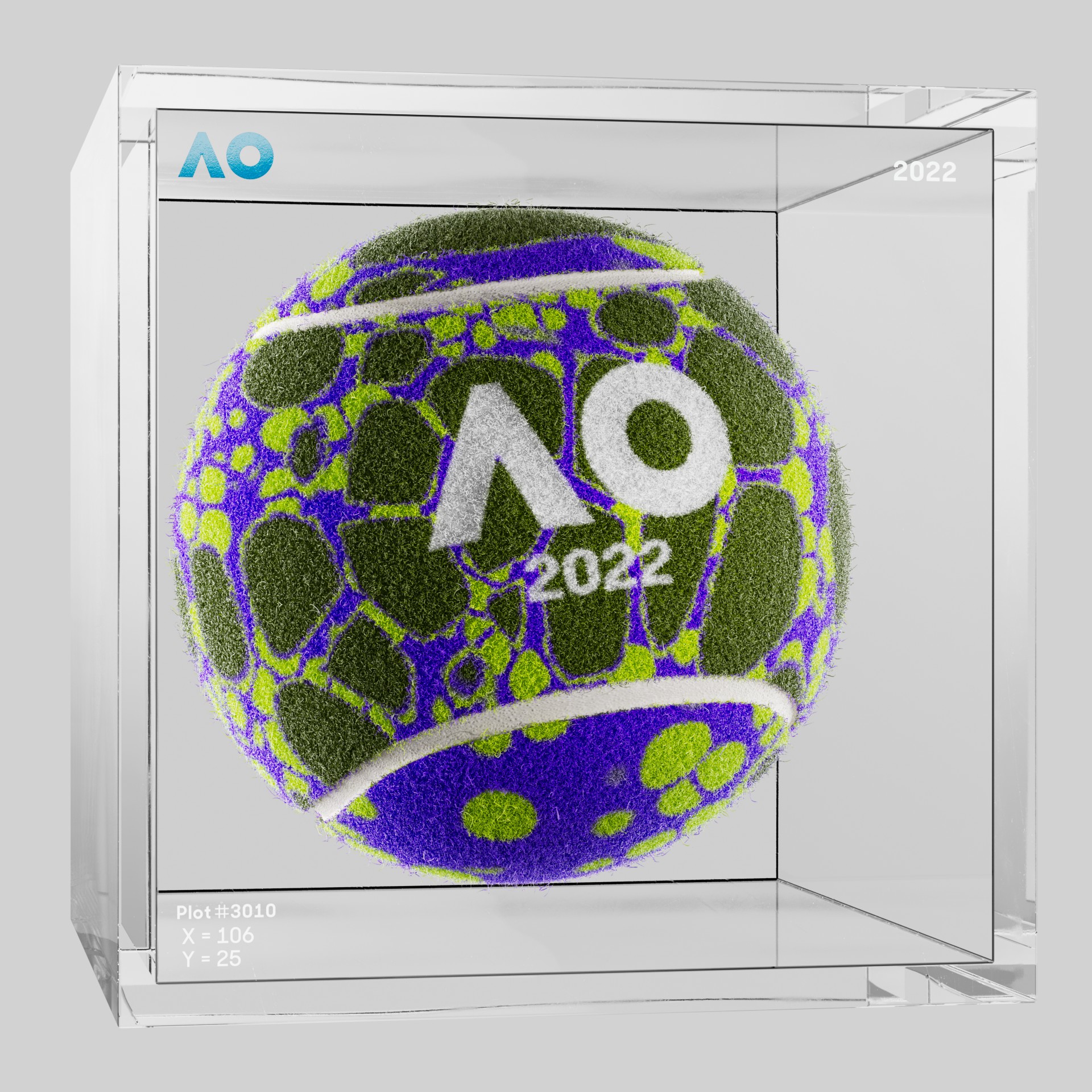 The Australian Open - The Australian Open Art Ball - AO Art Ball #2126 - NFT # 2126