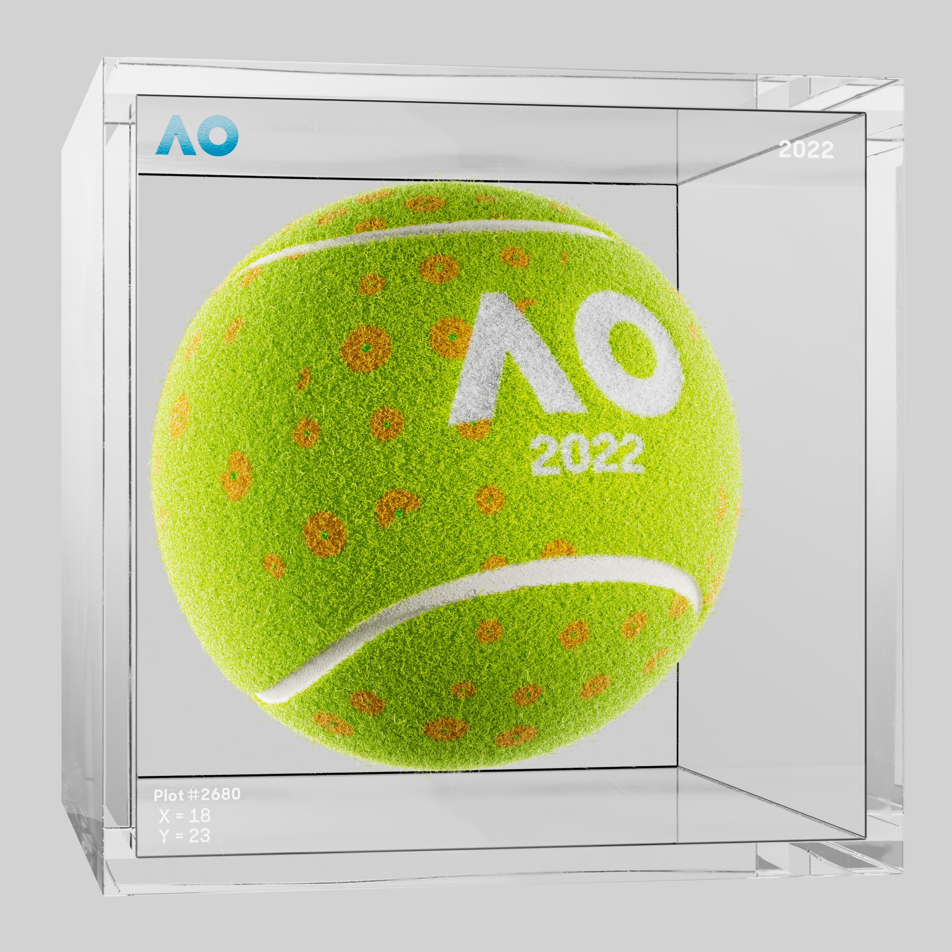The Australian Open - The Australian Open Art Ball - AO Art Ball #2128 - NFT # 2128
