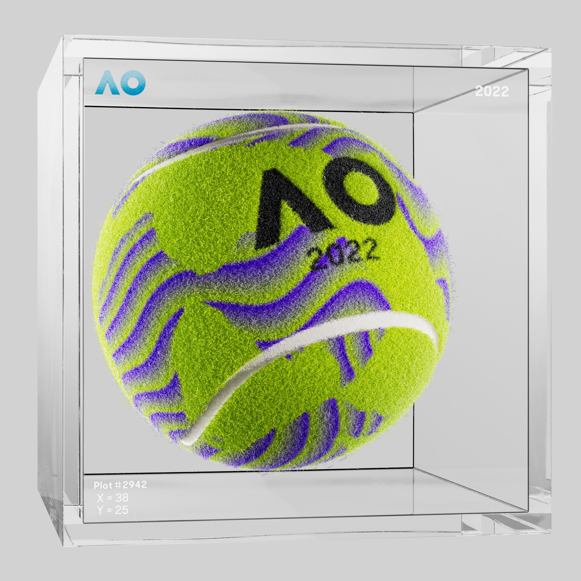 The Australian Open - The Australian Open Art Ball - AO Art Ball #2129 - NFT # 2129