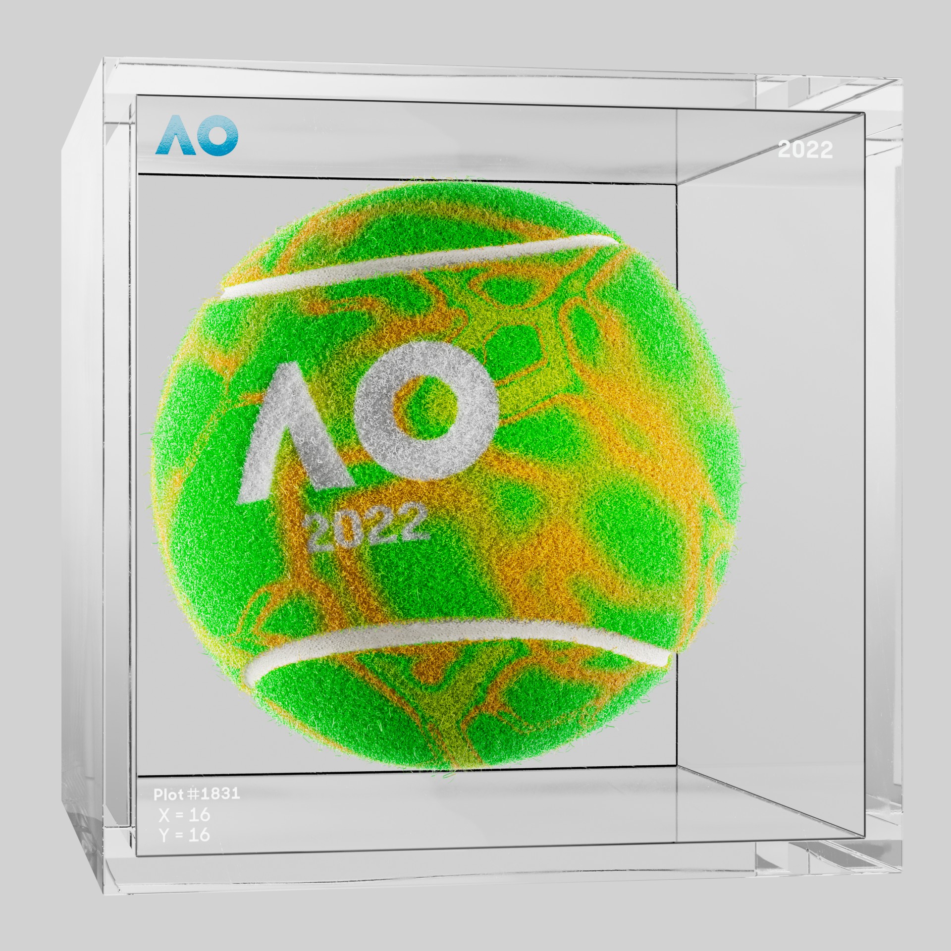 The Australian Open - The Australian Open Art Ball - AO Art Ball #2132 - NFT # 2132