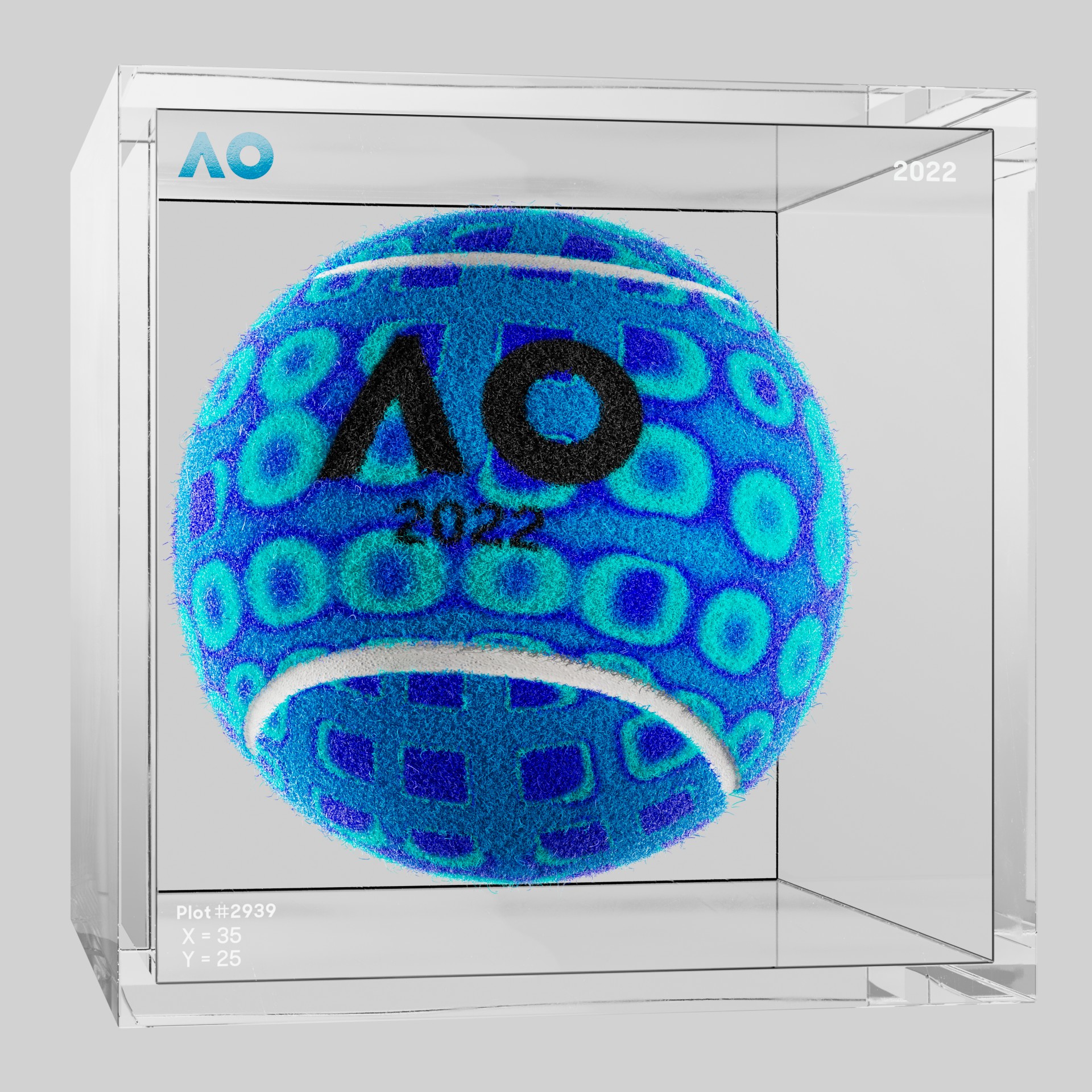 The Australian Open - The Australian Open Art Ball - AO Art Ball #2135 - NFT # 2135