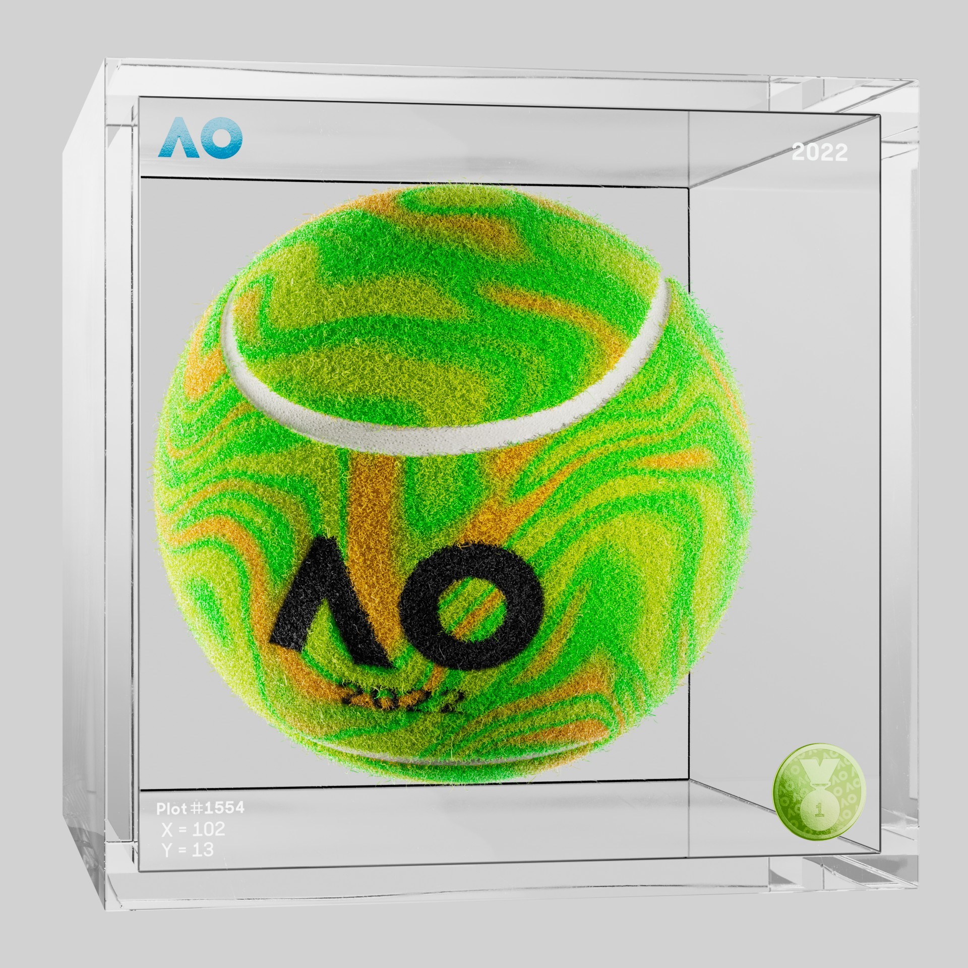 The Australian Open - The Australian Open Art Ball - AO Art Ball #2136 - NFT # 2136