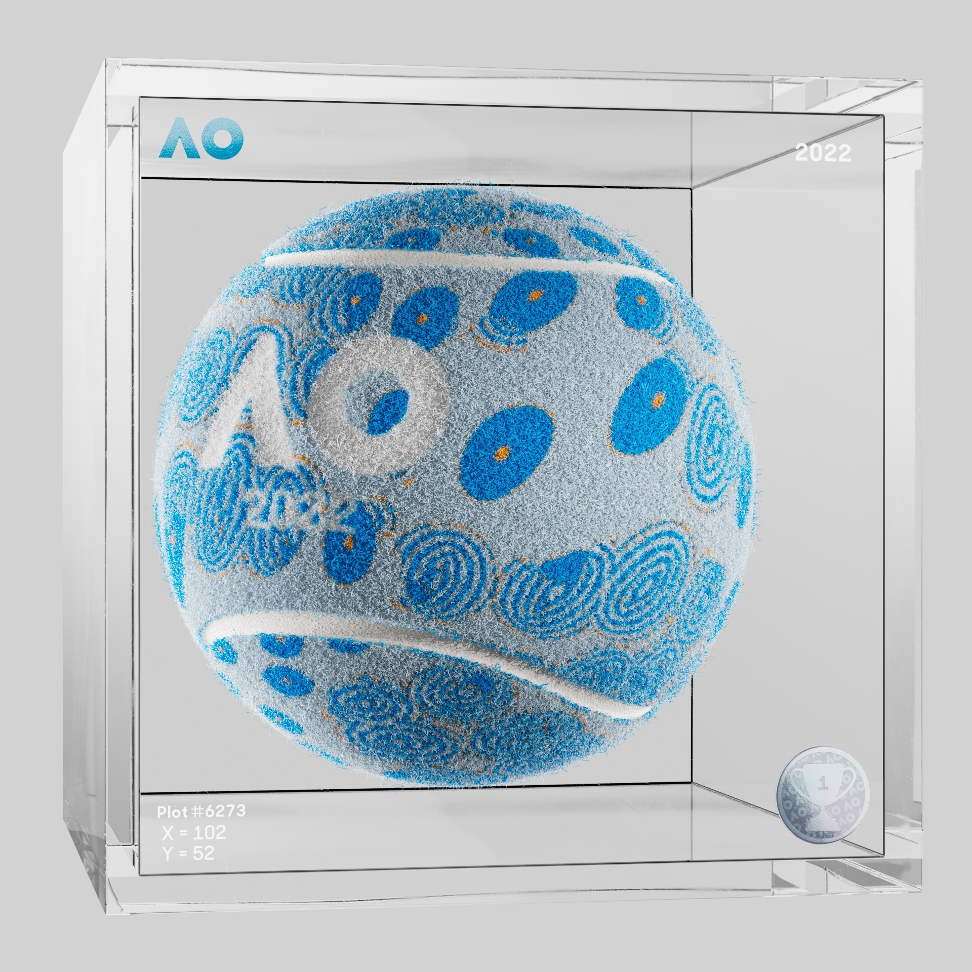 The Australian Open - The Australian Open Art Ball - AO Art Ball #214 - NFT # 214