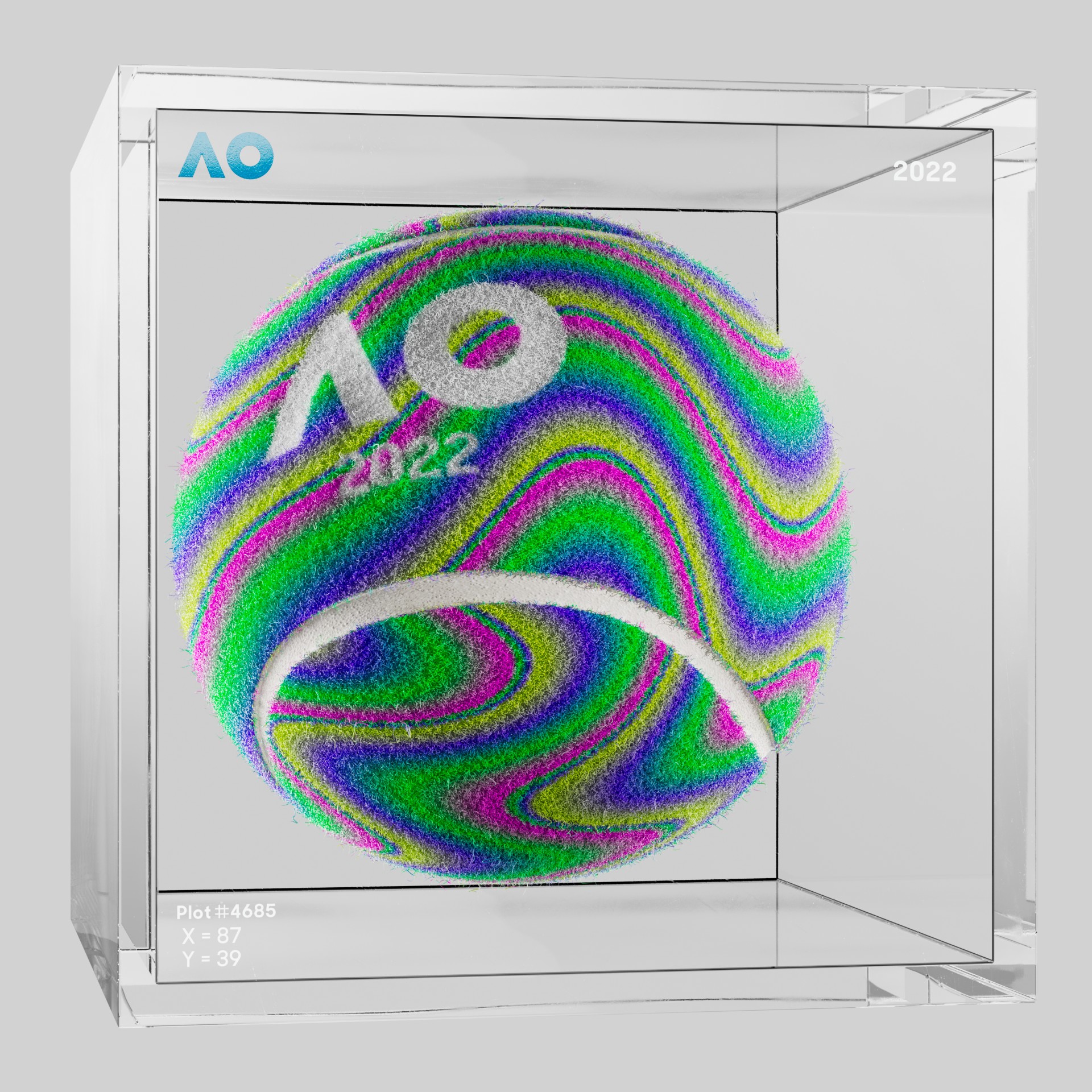 The Australian Open - The Australian Open Art Ball - AO Art Ball #2140 - NFT # 2140