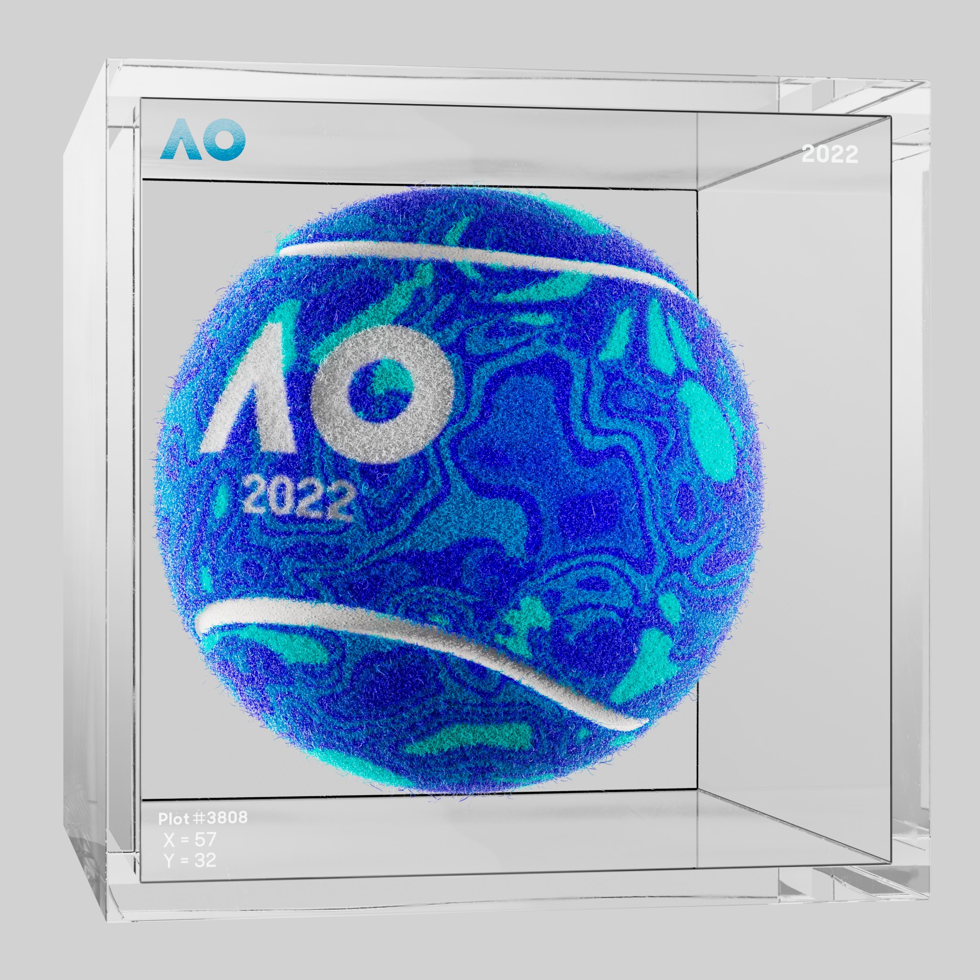 The Australian Open - The Australian Open Art Ball - AO Art Ball #2145 - NFT # 2145