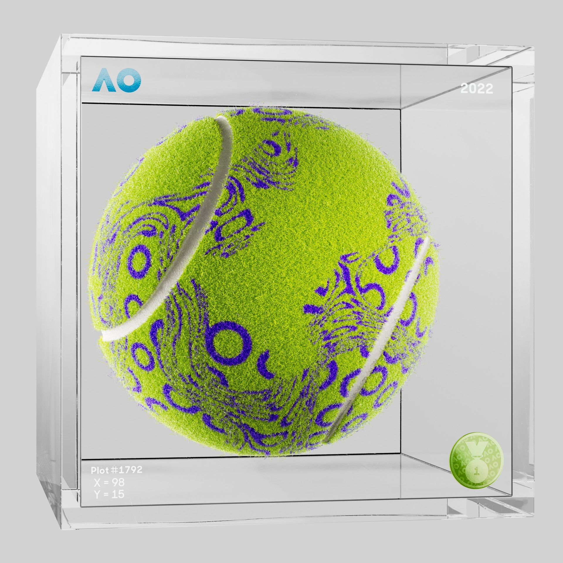 The Australian Open - The Australian Open Art Ball - AO Art Ball #2148 - NFT # 2148