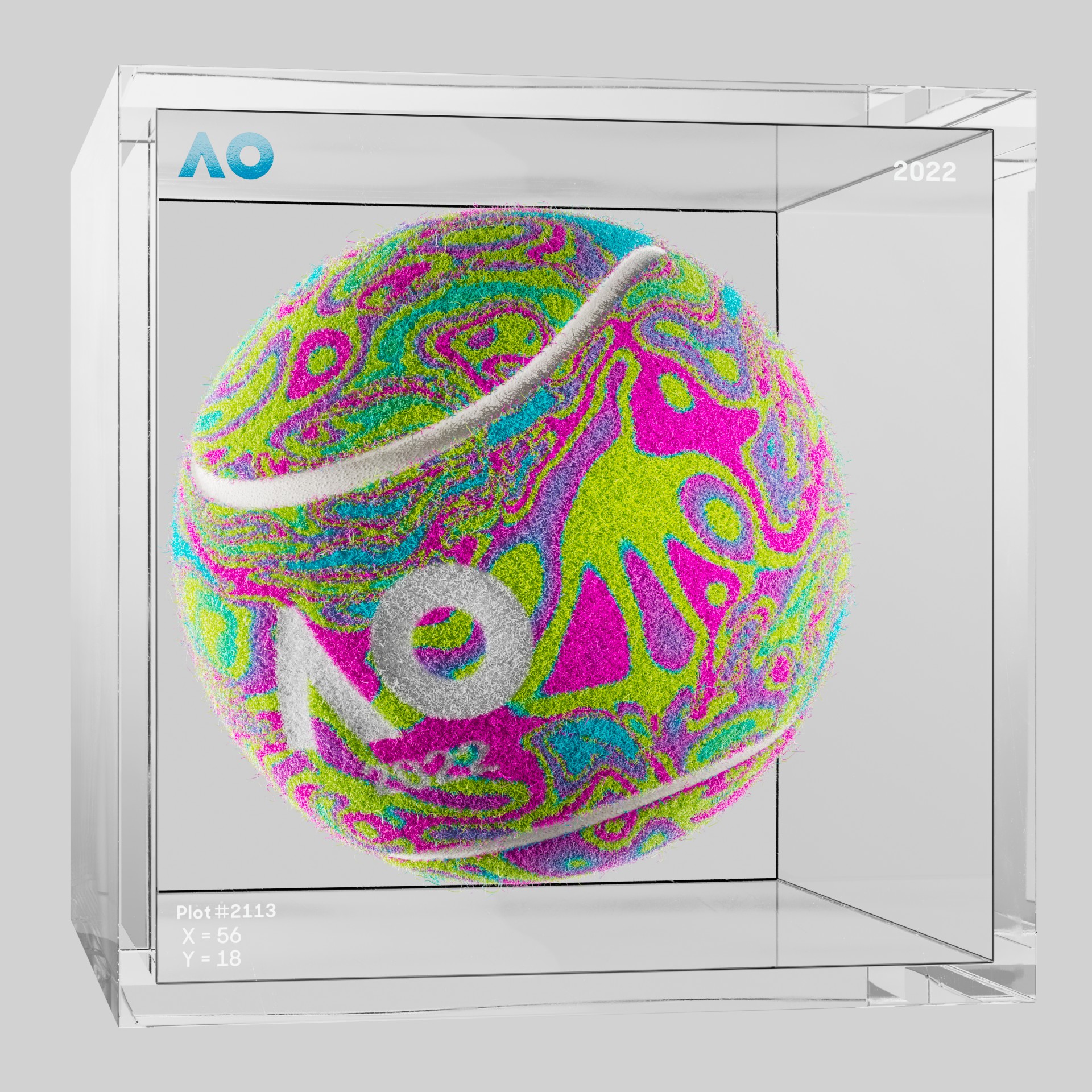 The Australian Open - The Australian Open Art Ball - AO Art Ball #215 - NFT # 215