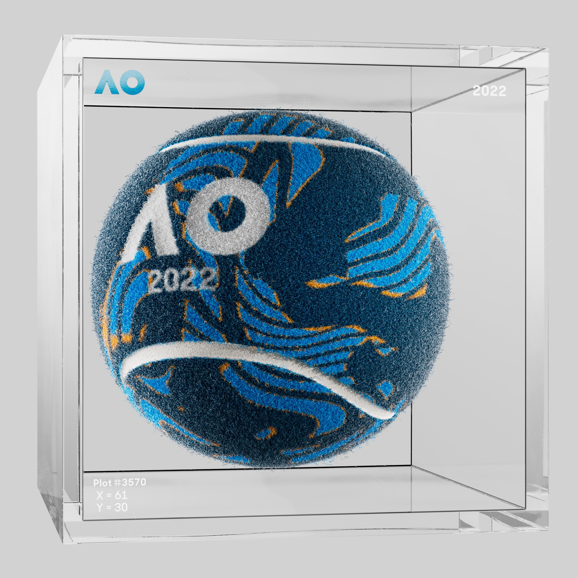 The Australian Open - The Australian Open Art Ball - AO Art Ball #2153 - NFT # 2153