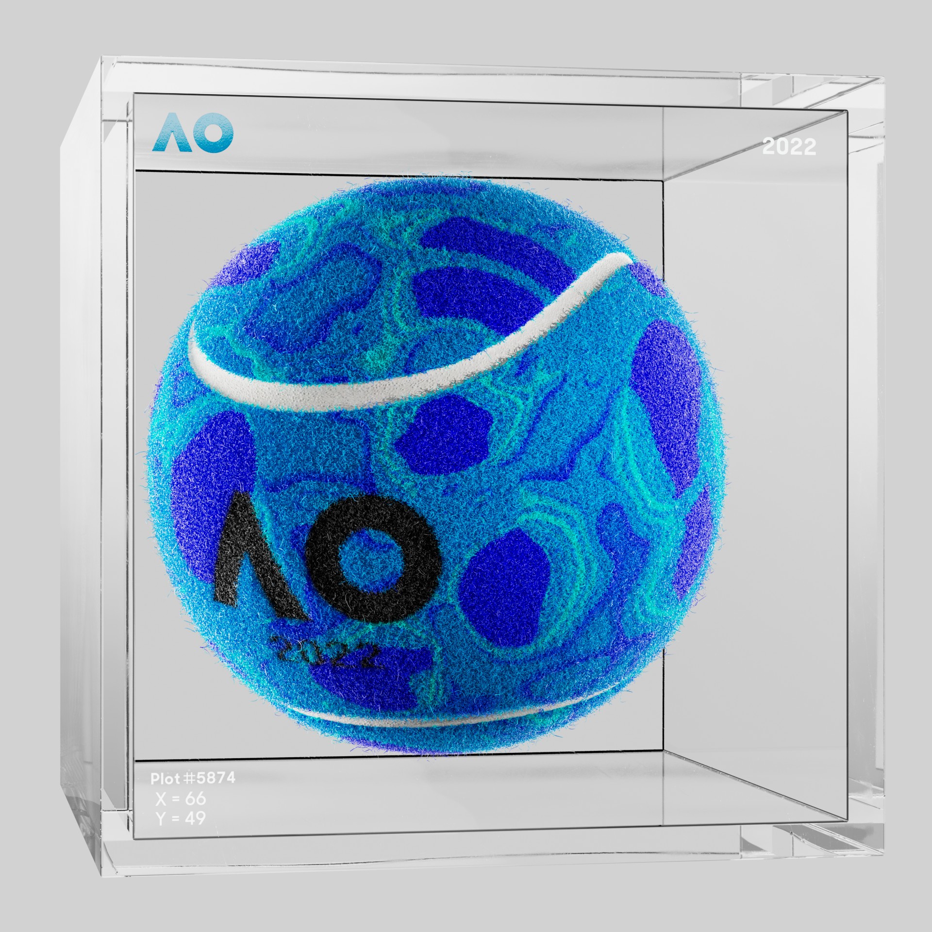 The Australian Open - The Australian Open Art Ball - AO Art Ball #2154 - NFT # 2154