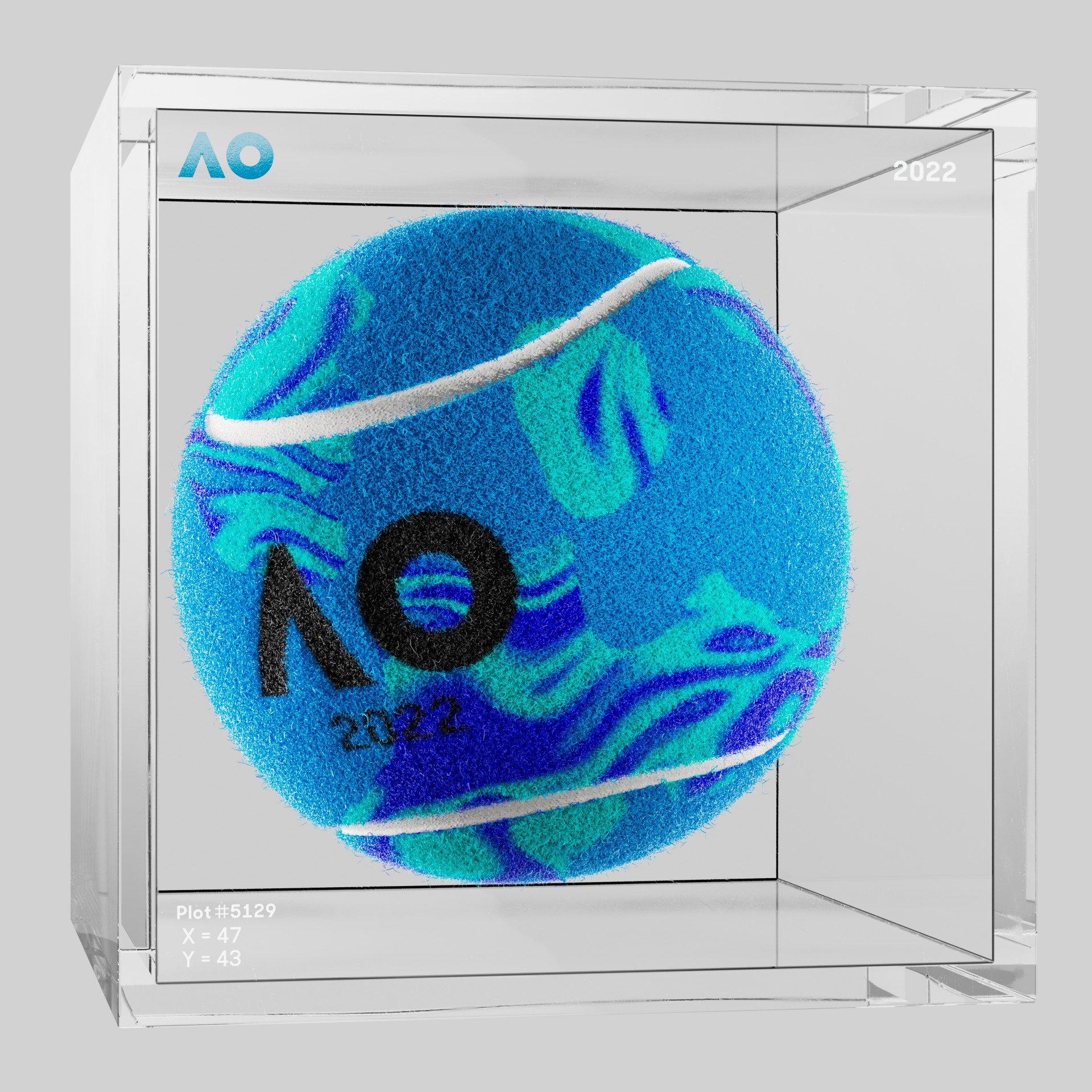 The Australian Open - The Australian Open Art Ball - AO Art Ball #2162 - NFT # 2162