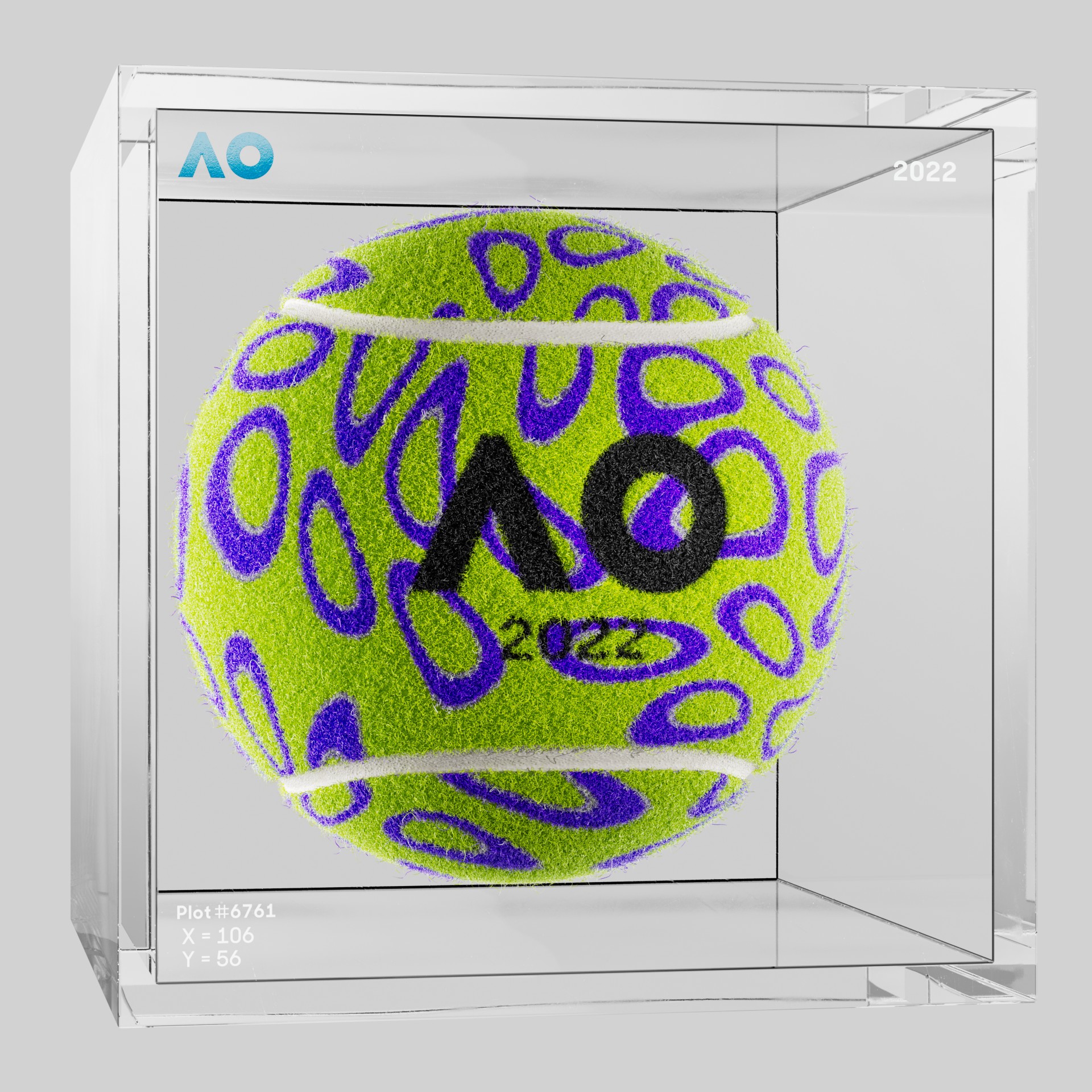 The Australian Open - The Australian Open Art Ball - AO Art Ball #2165 - NFT # 2165