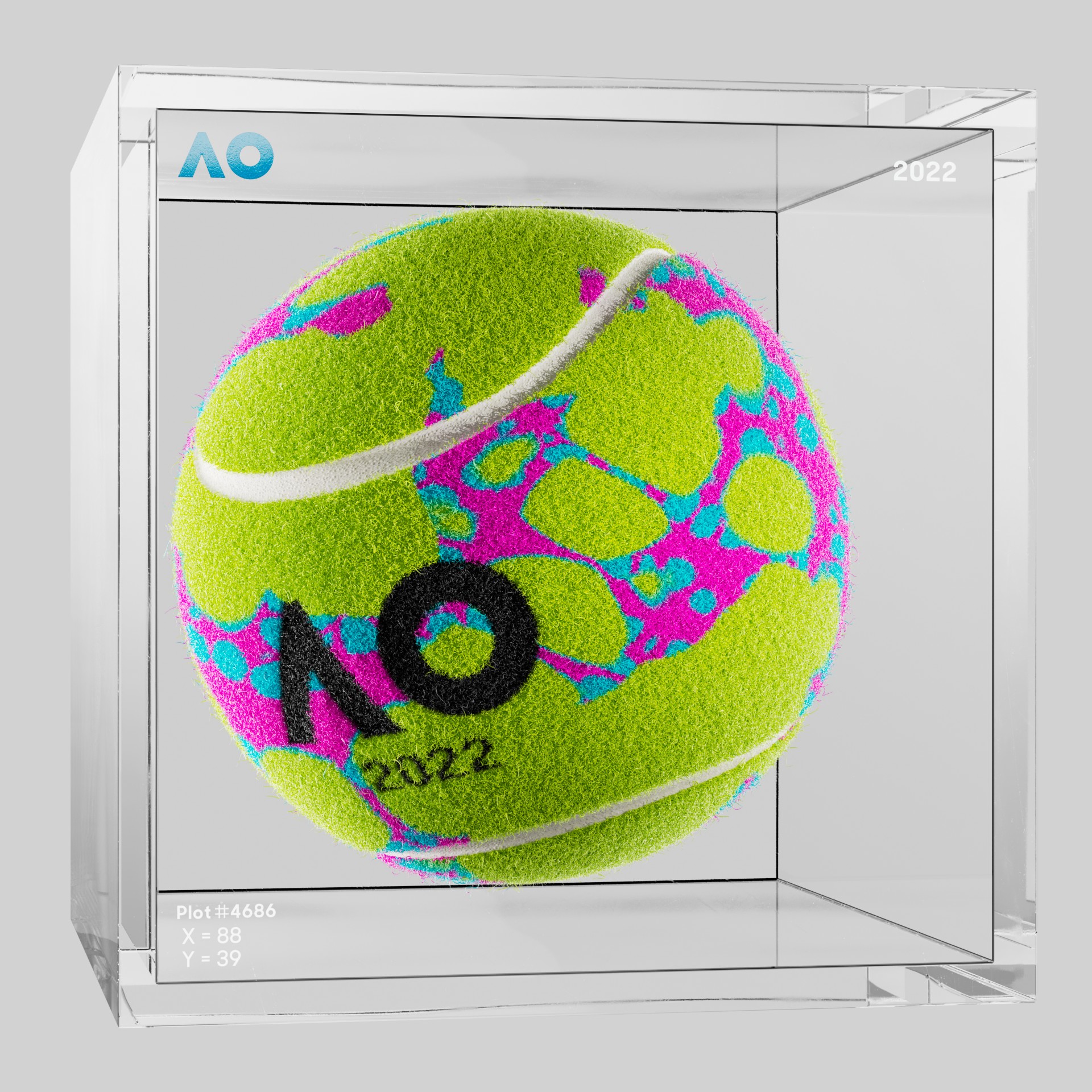 The Australian Open - The Australian Open Art Ball - AO Art Ball #2166 - NFT # 2166