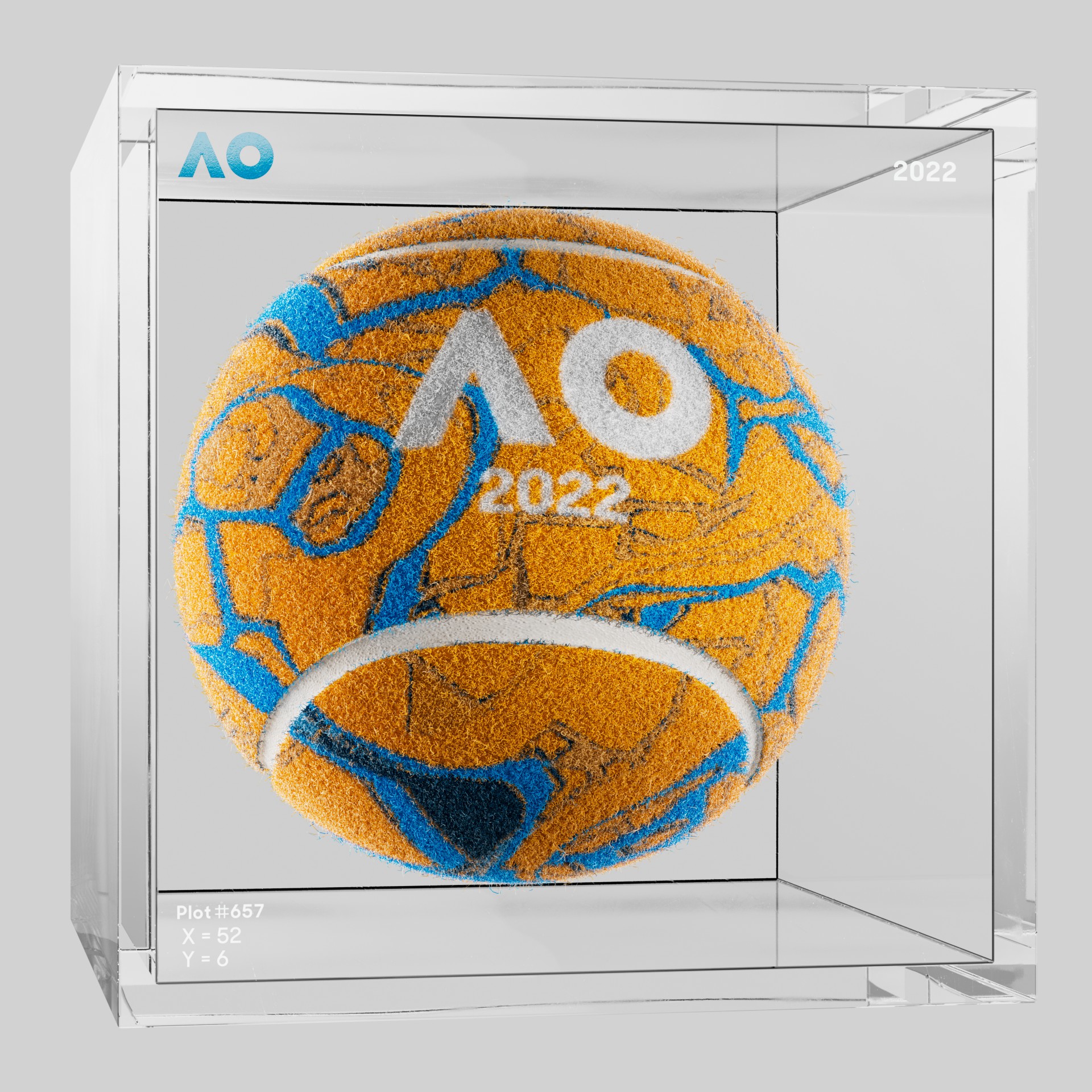 The Australian Open - The Australian Open Art Ball - AO Art Ball #2168 - NFT # 2168