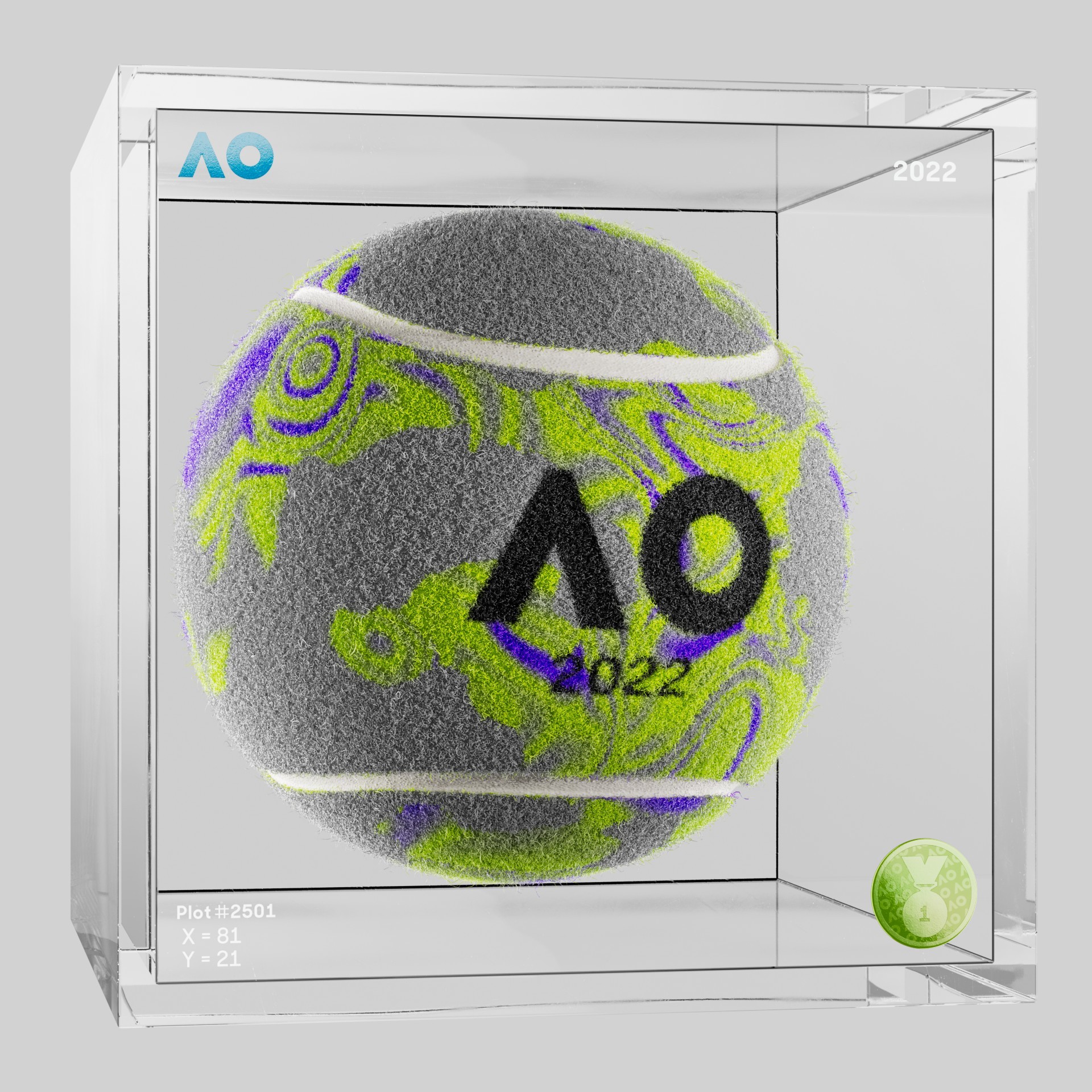 The Australian Open - The Australian Open Art Ball - AO Art Ball #2169 - NFT # 2169